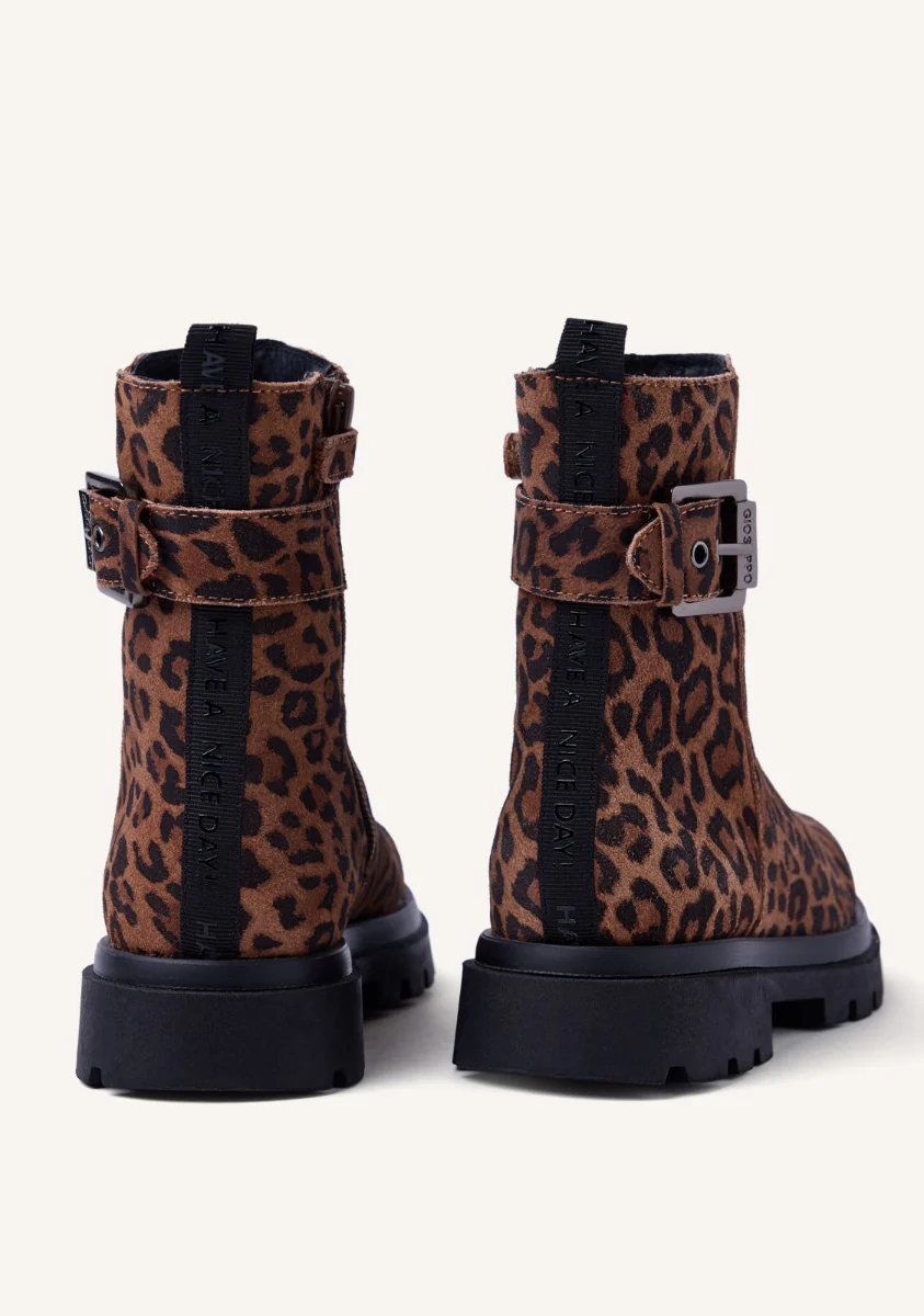ANIMAL PRINT SUEDE LEATHER BOOTS TINTAH - Image 4