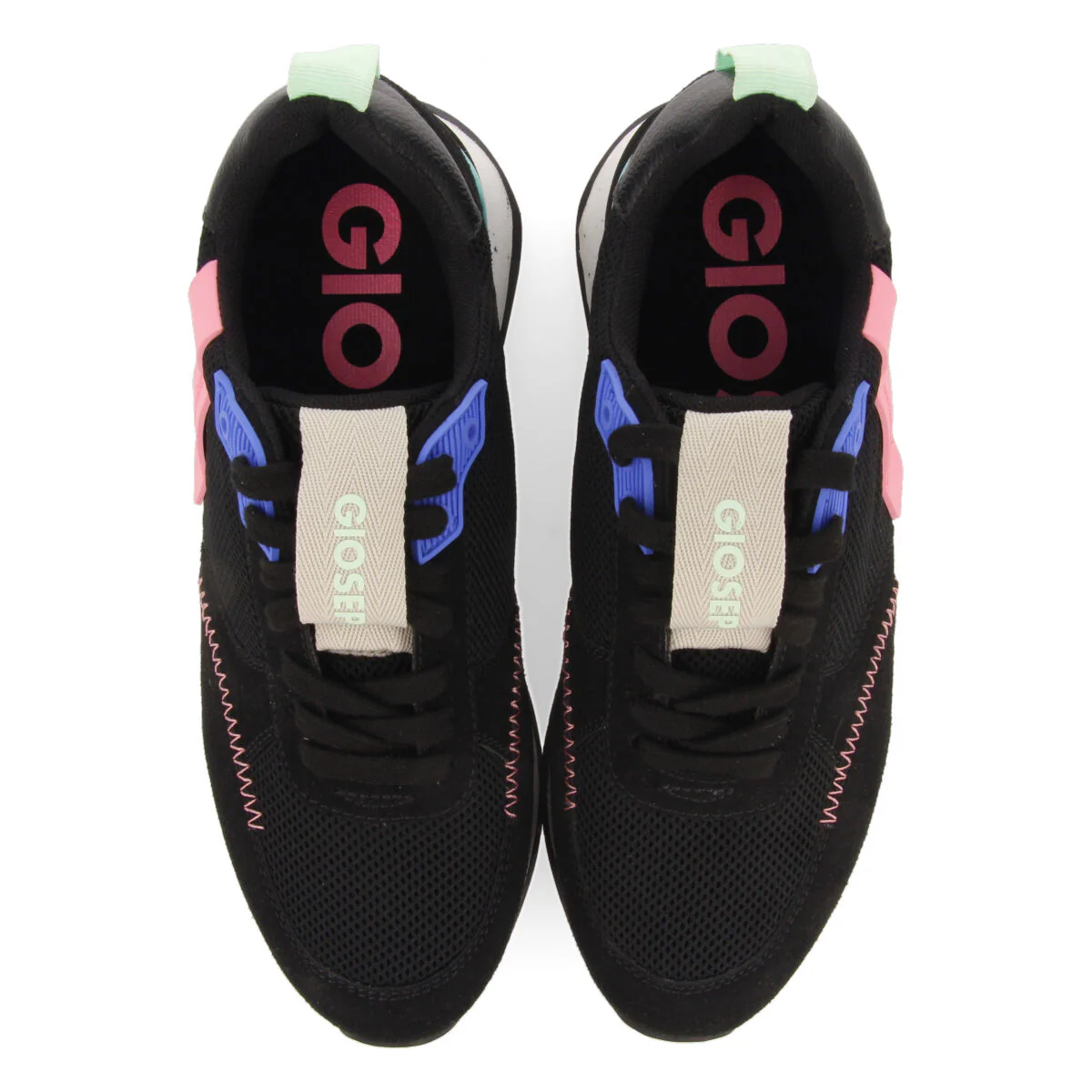 Anneot women's black sneakers with textures - Image 3