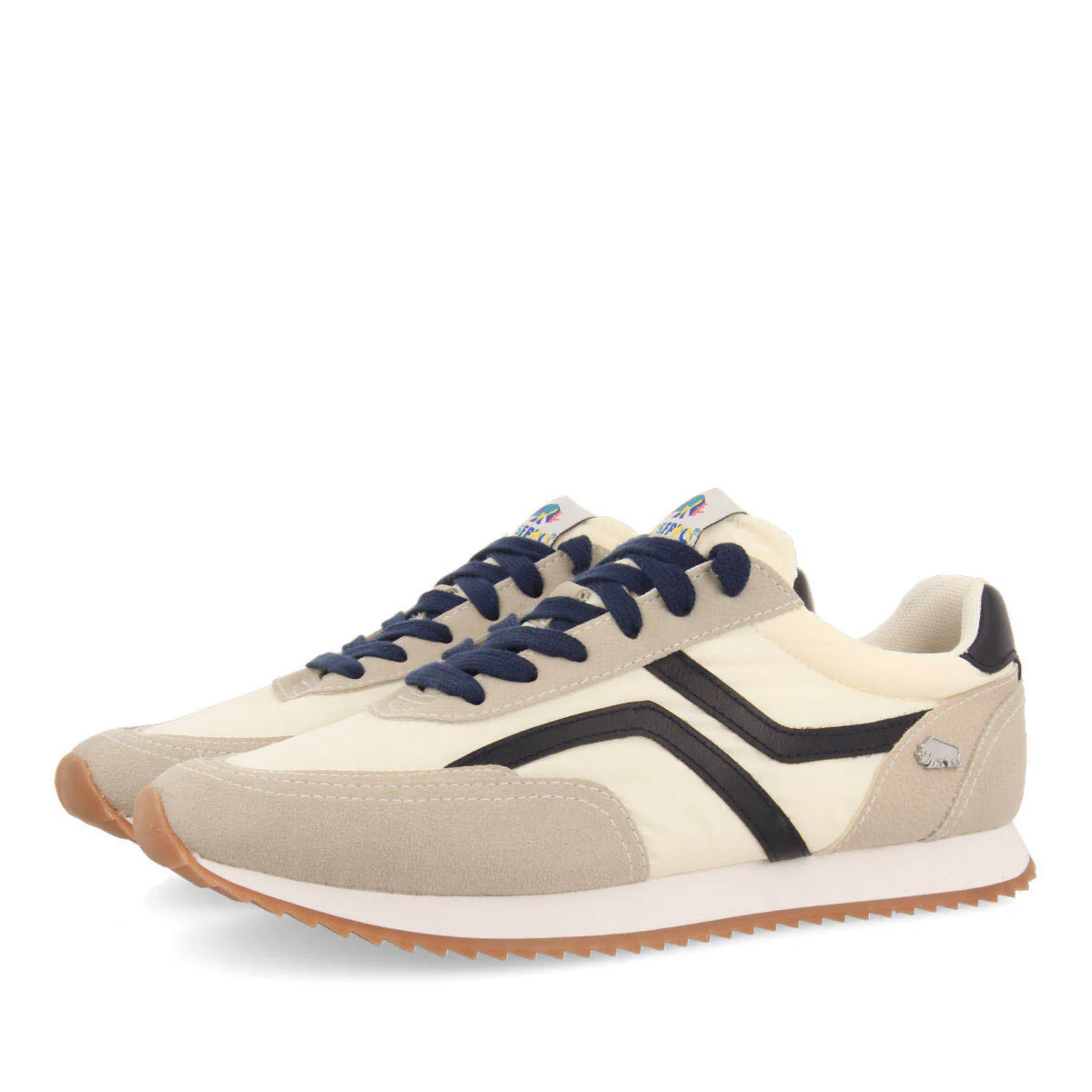 Anould men's beige retro sneakers - Image 2