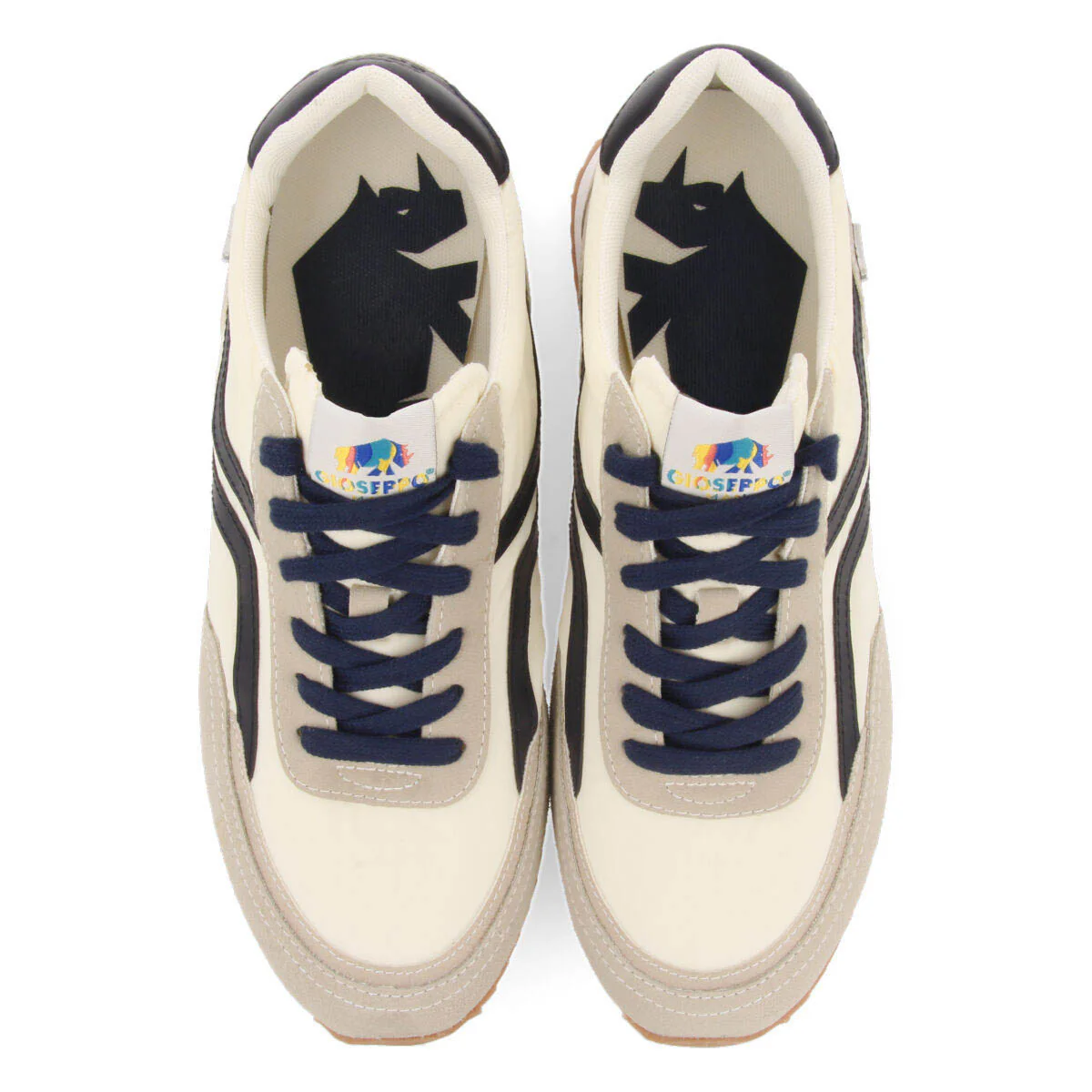 Anould men's beige retro sneakers - Image 3