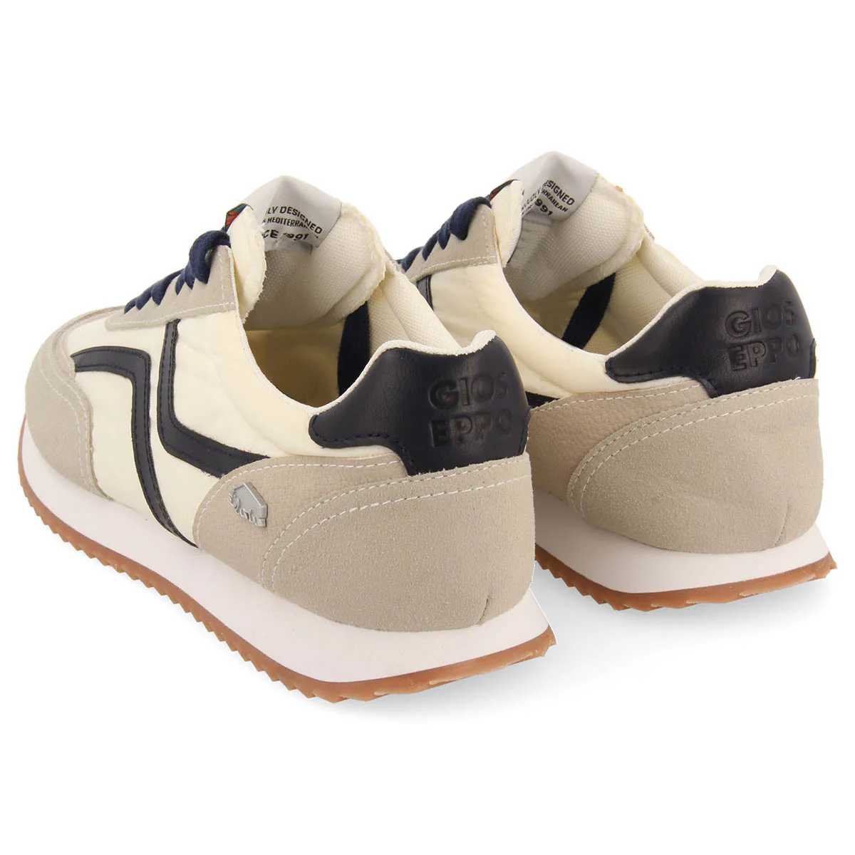 Anould men's beige retro sneakers - Image 4