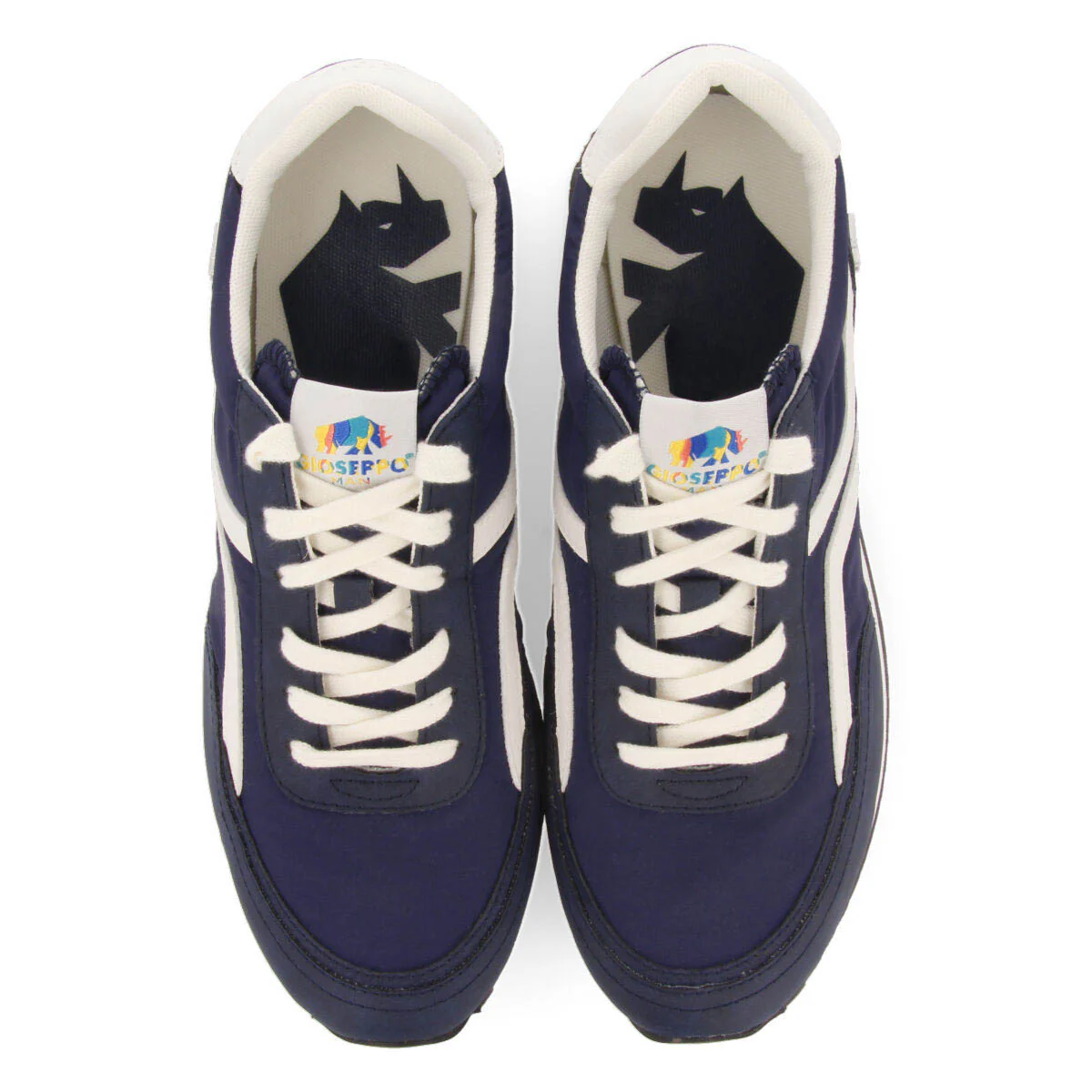 Anould men's navy blue retro sneakers - Image 3