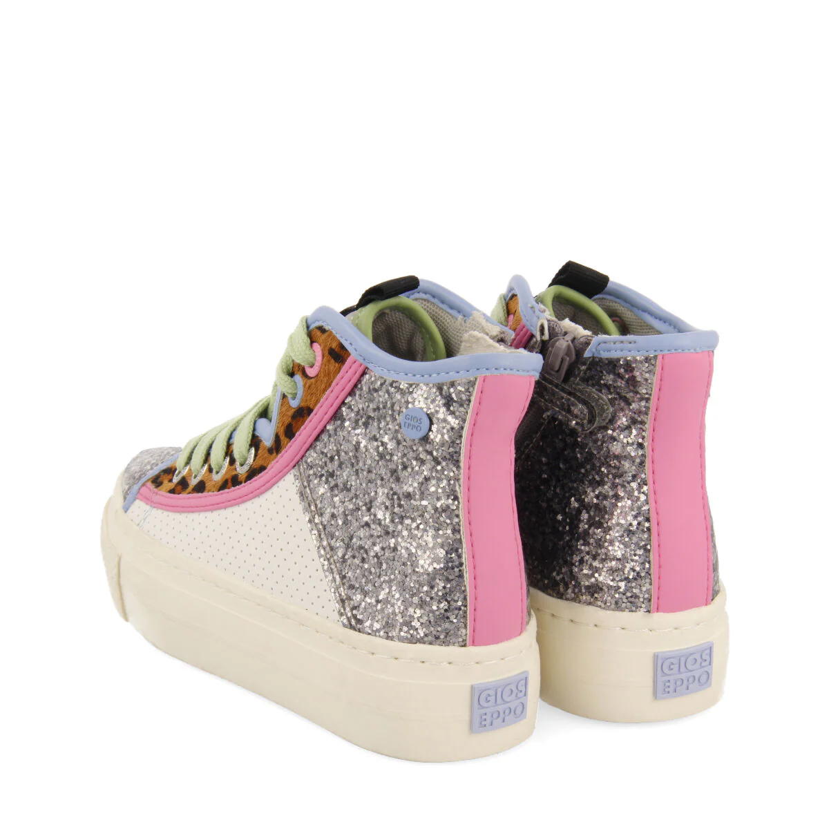 Anras children's white glittery boot-style sneakers - Image 3