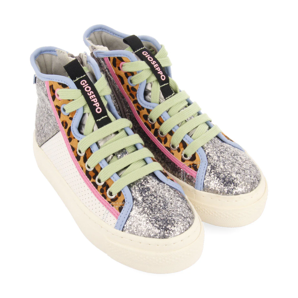Anras children's white glittery boot-style sneakers - Image 4