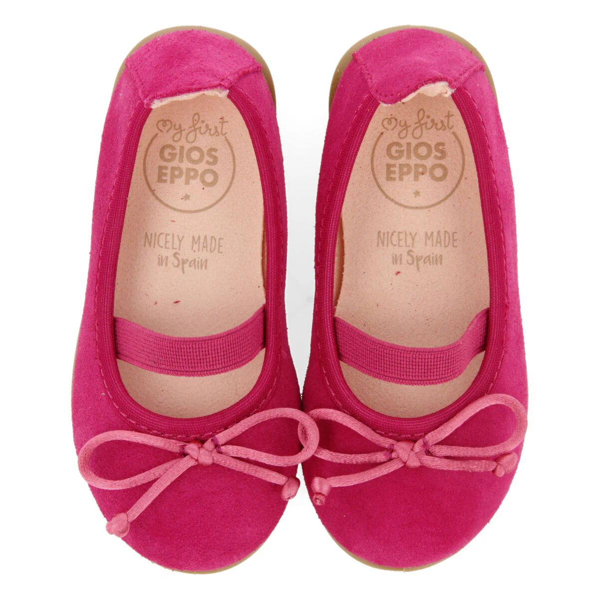 Aouze girls fuchsia leather ballet flats - Image 3