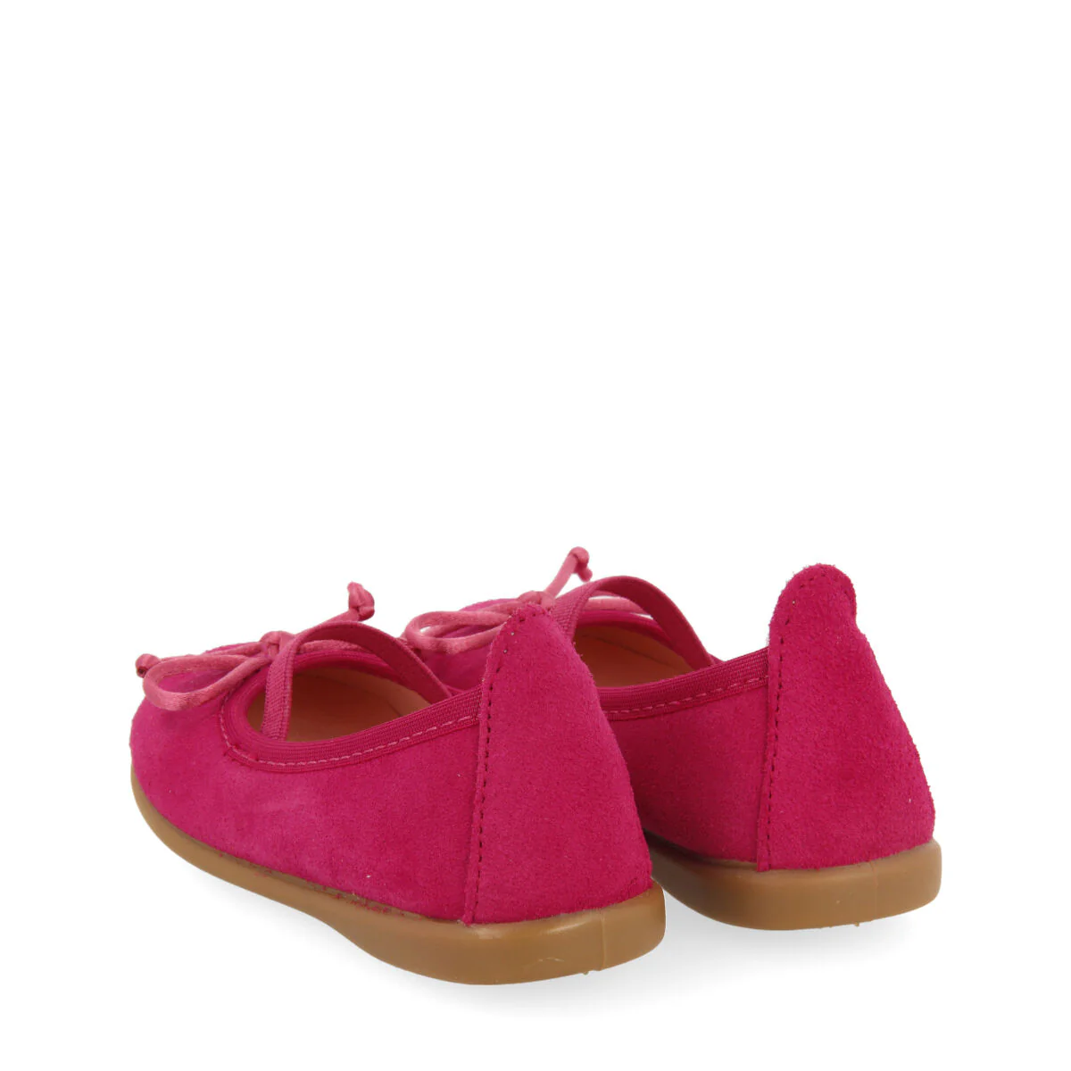 Aouze girls fuchsia leather ballet flats - Image 4