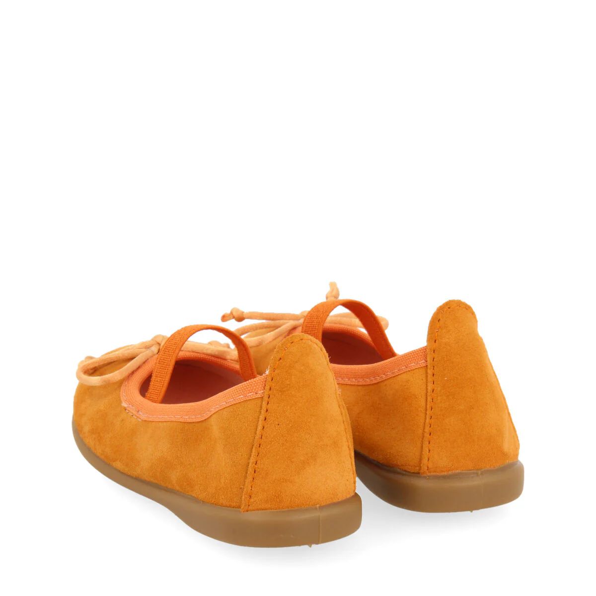 Aouze girls orange leather ballet flats - Image 4