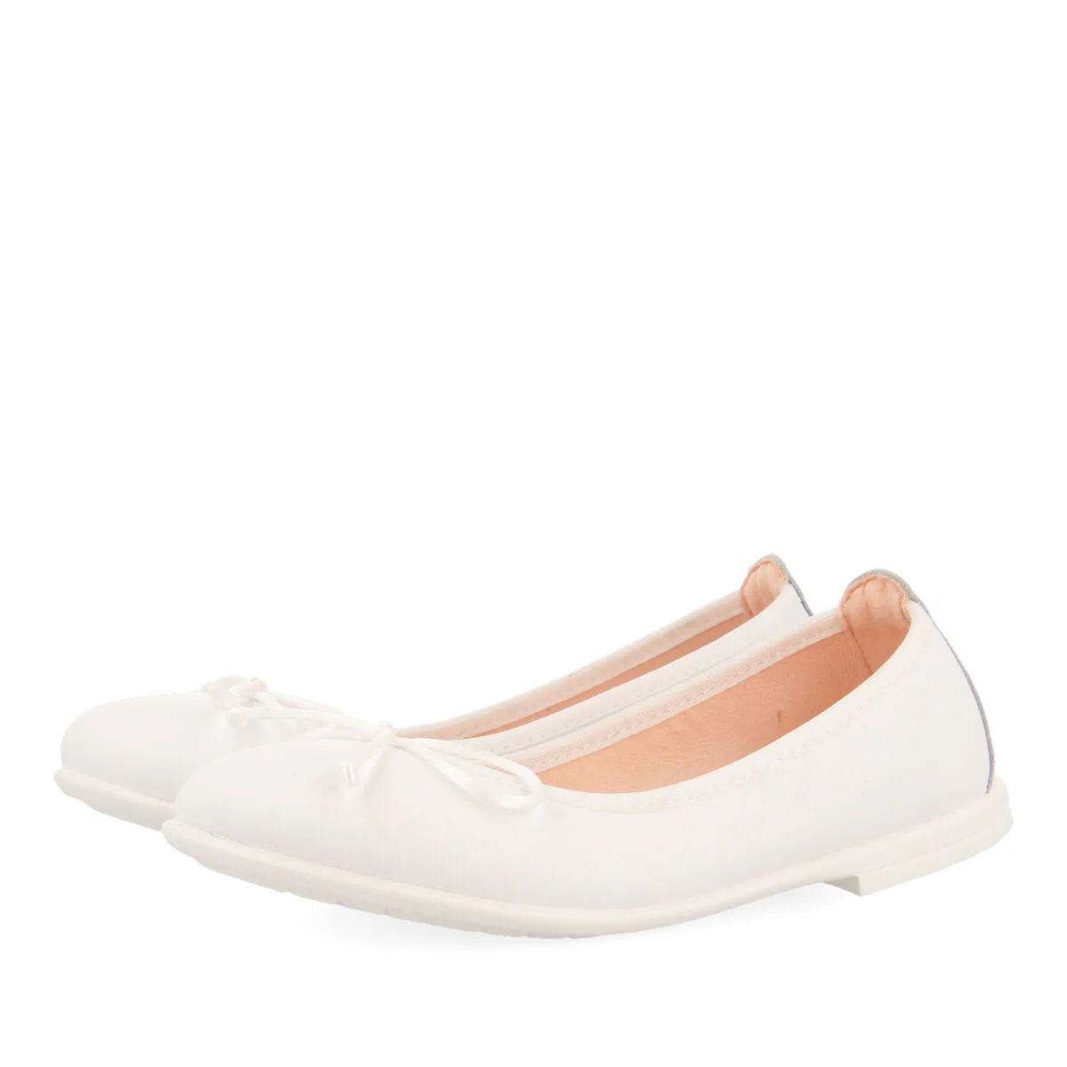 Aracas girls white leather ballet flats - Image 2