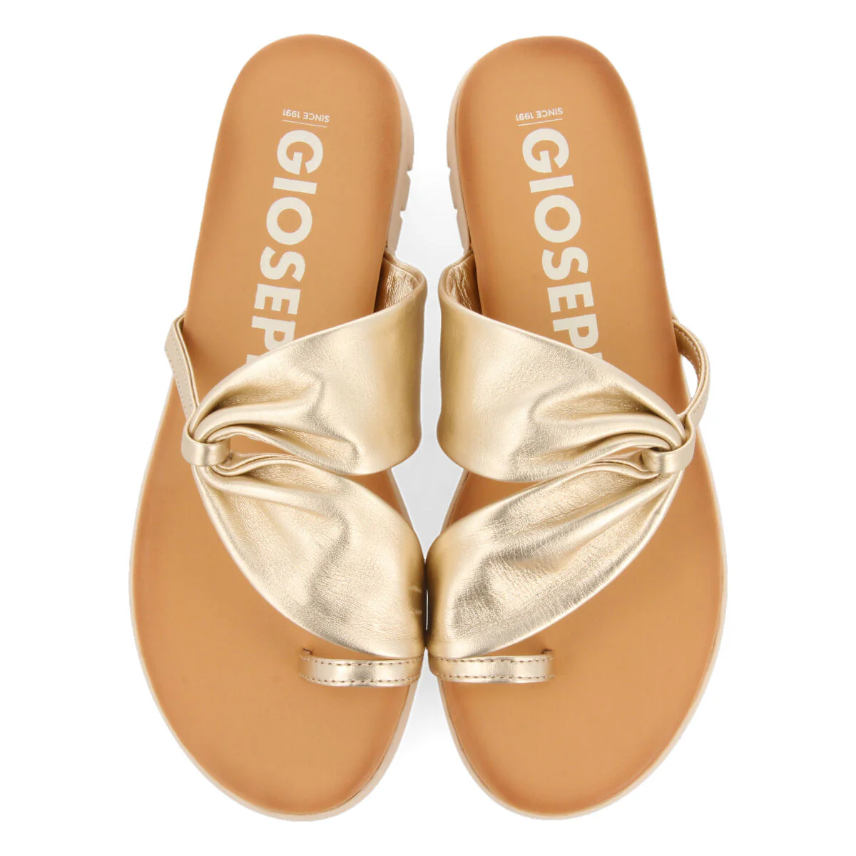 Arari women's gold slingback sandals - Image 3