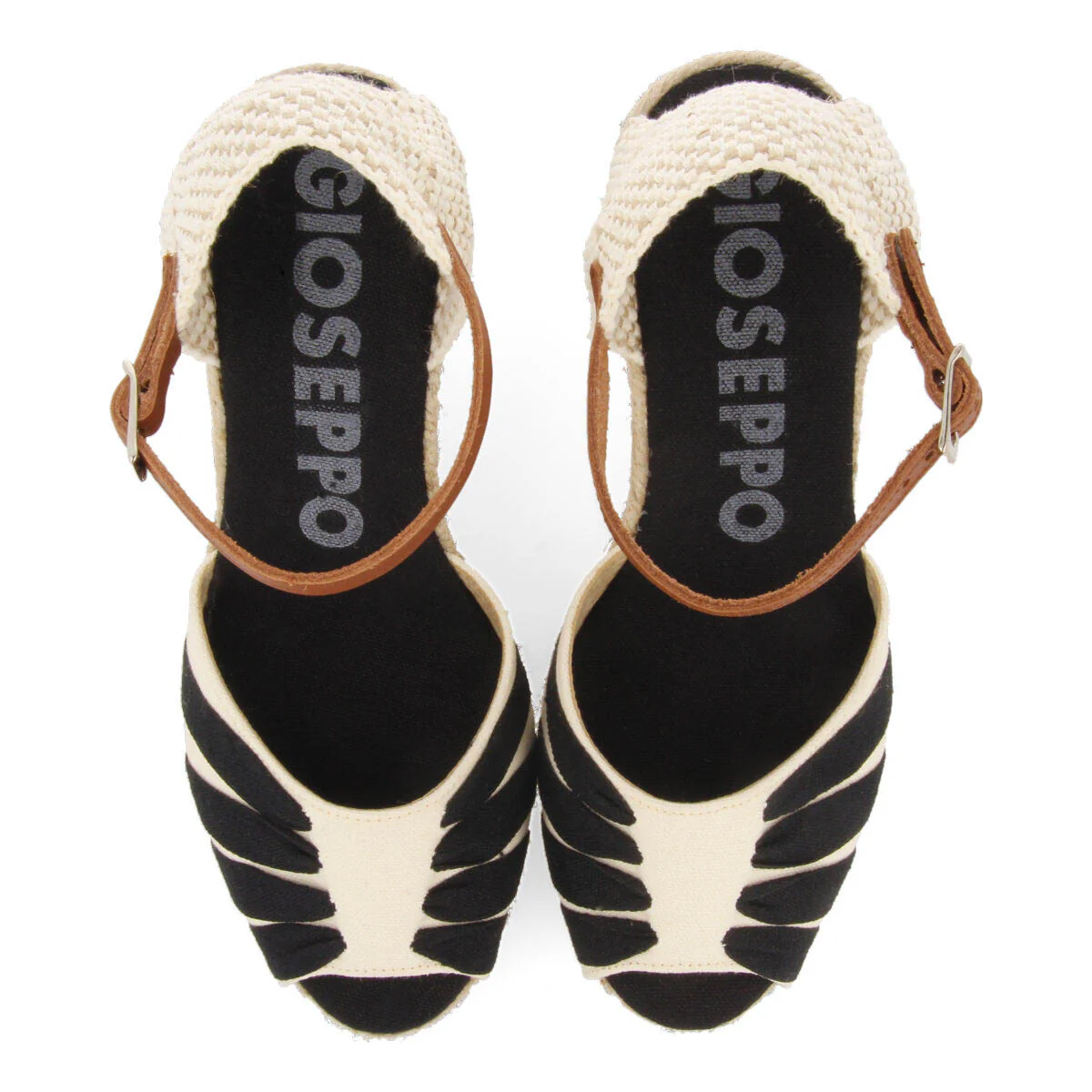 Araya women's black espadrilles with jute wedges - Image 3