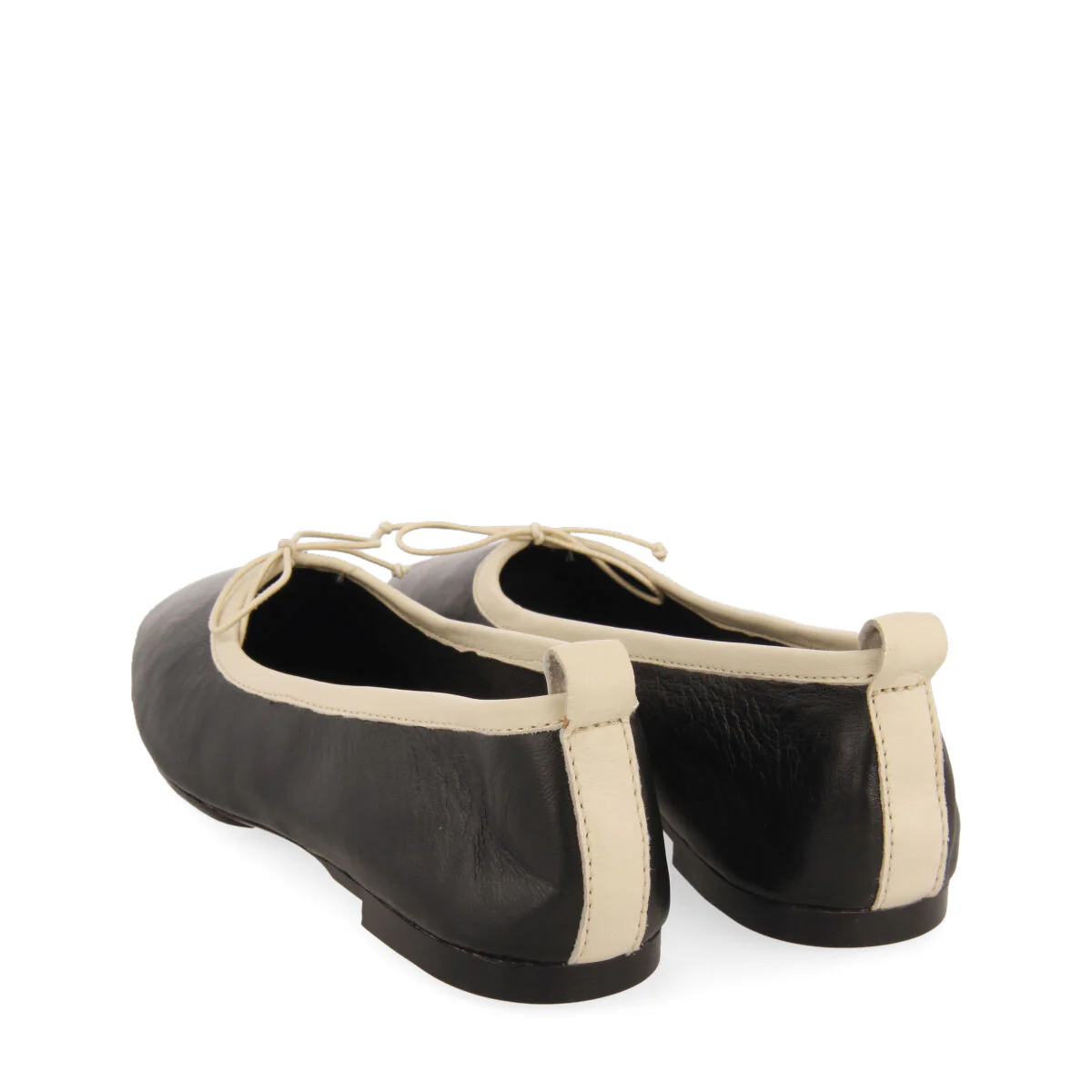 Aspley women's black leather ballet flats with cutwork - Image 5