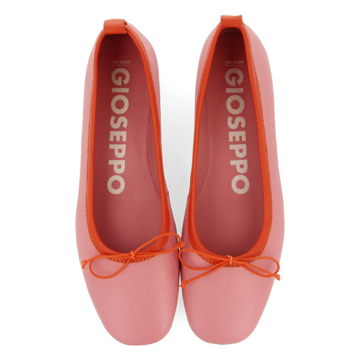 Aspley women's pink leather ballet flats with cutwork - Image 3