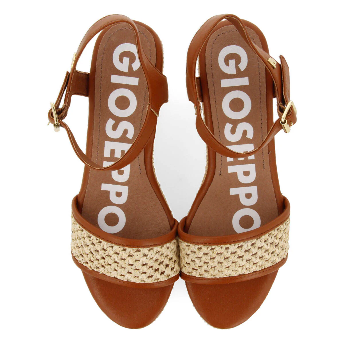 Asquins women's platform sandals with beige mesh - Image 4