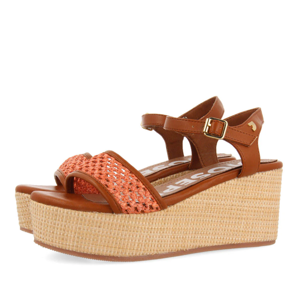 Asquins women's platform sandals with coral mesh - Image 2