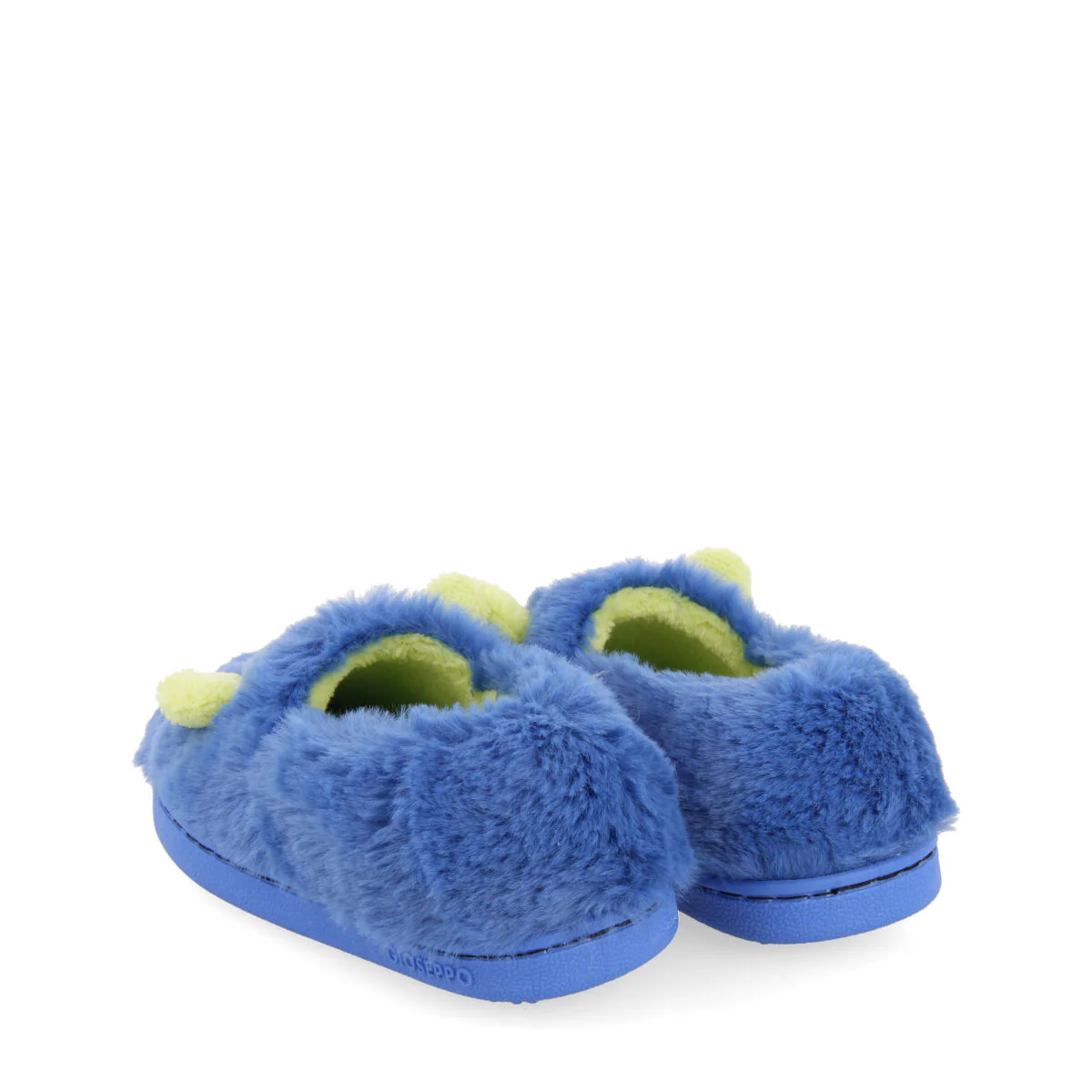 Asten children's blue closed slippers with embroidered monster - Image 2