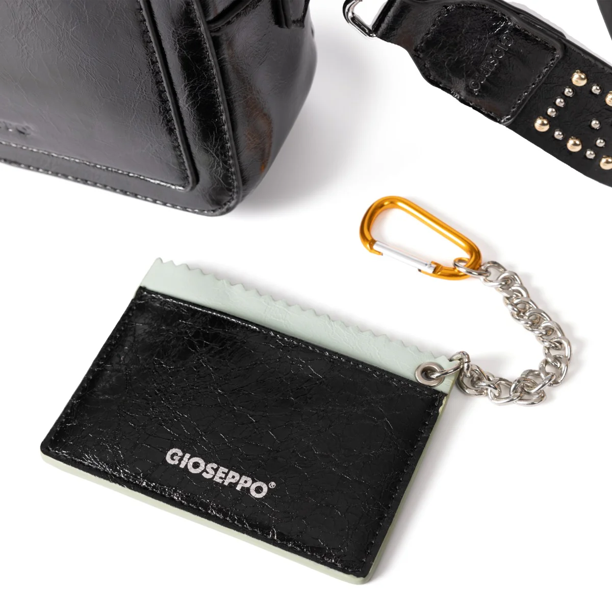 Atna black bag with studded strap - Image 4