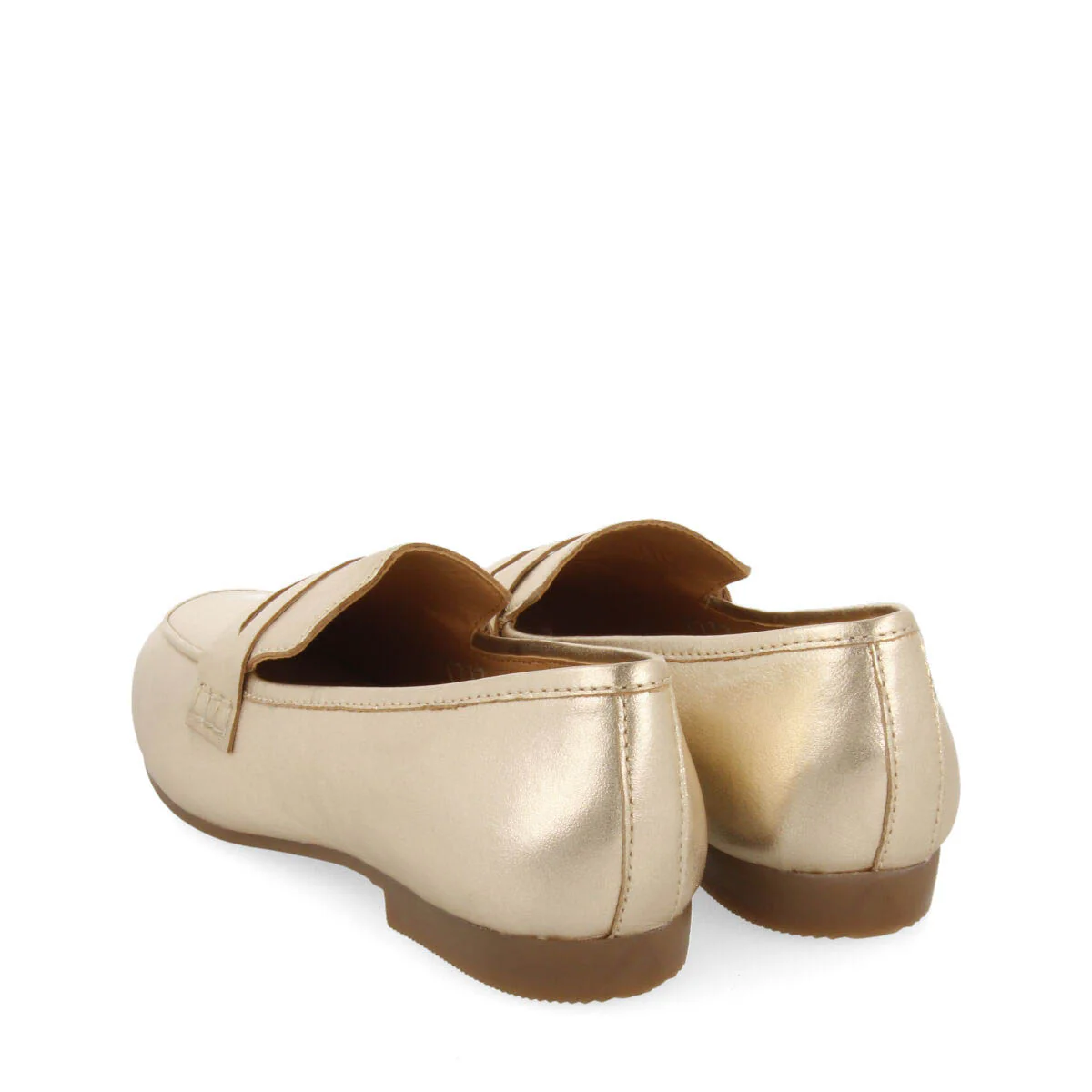 Augusta women's gold leather moccasins - Image 4