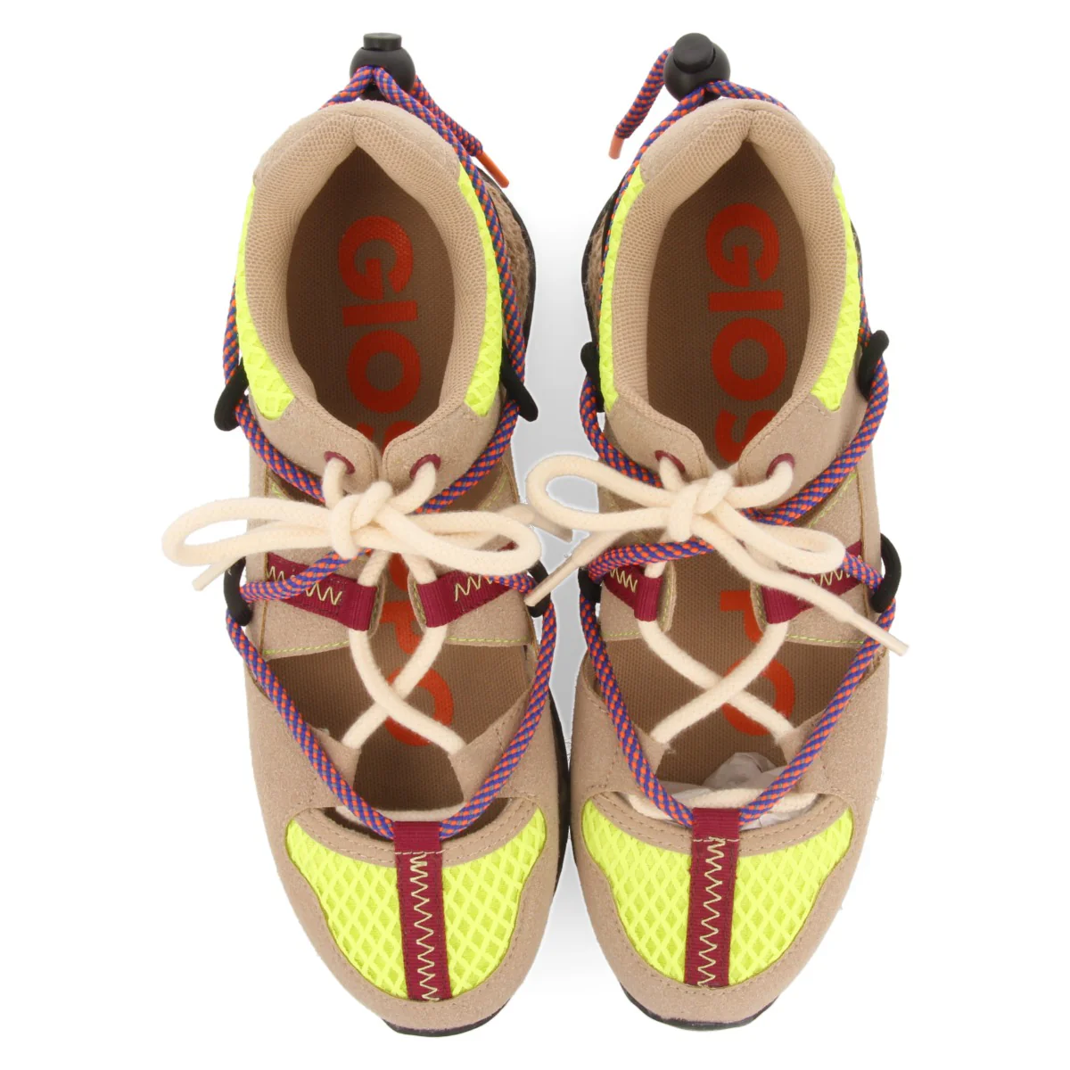 Awala women's semi-open beige sneakers - Image 3
