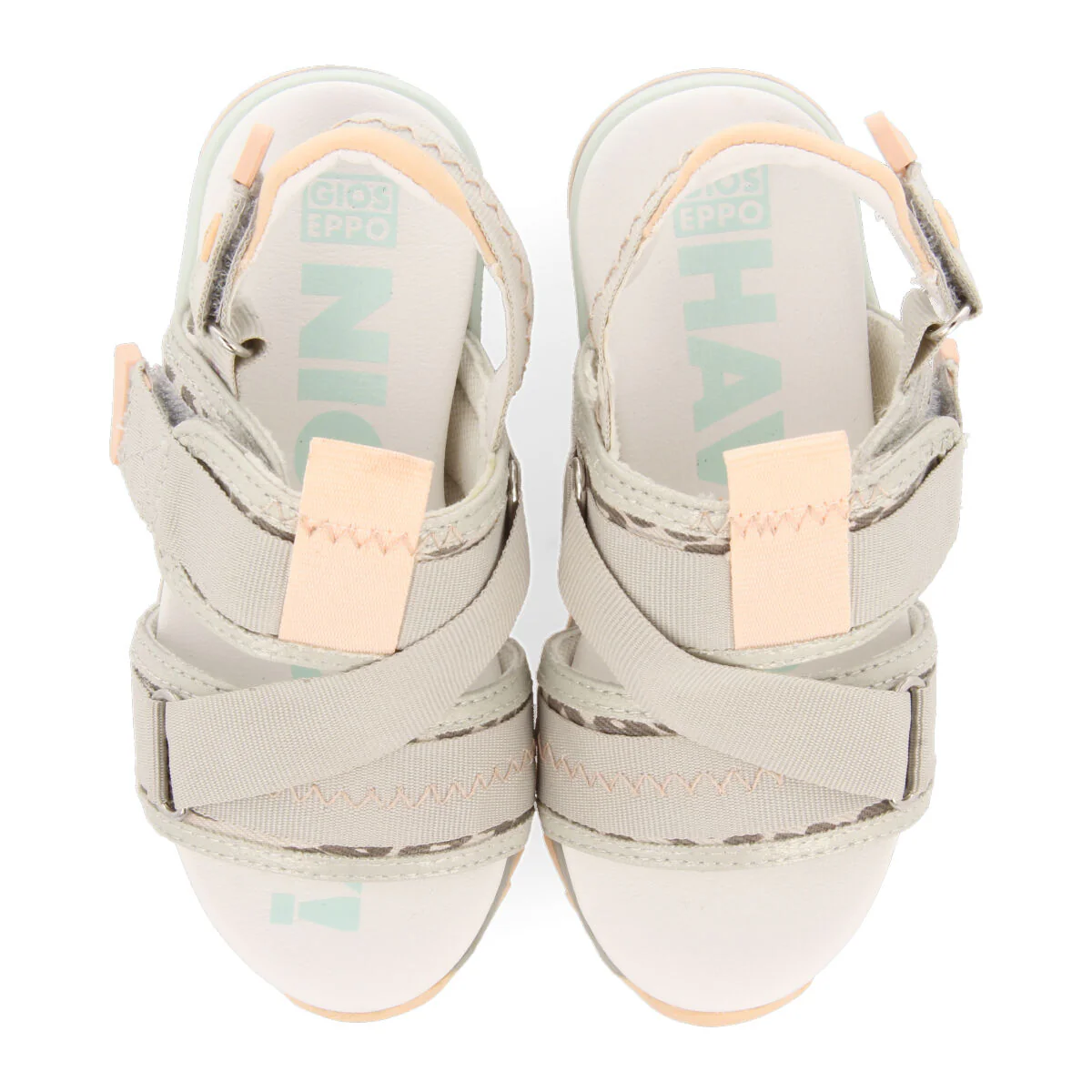 Azua girls sandals with adjustable leopardrint straps - Image 3
