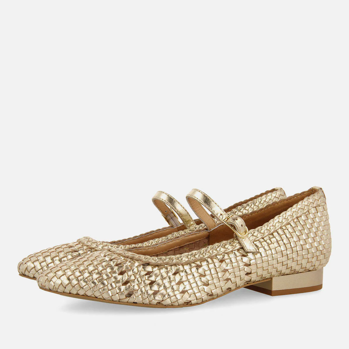 BALLET FLATS MARY JANES BRAIDED LEATHER SKALICA - Image 2