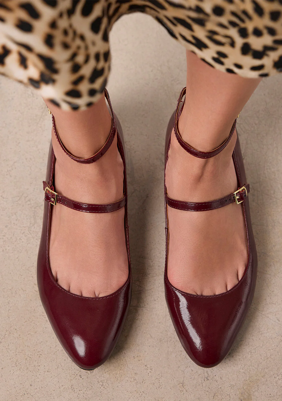 BALLET FLATS MARY JANES PATENT LEATHER EFFECT KALSEN - Image 5