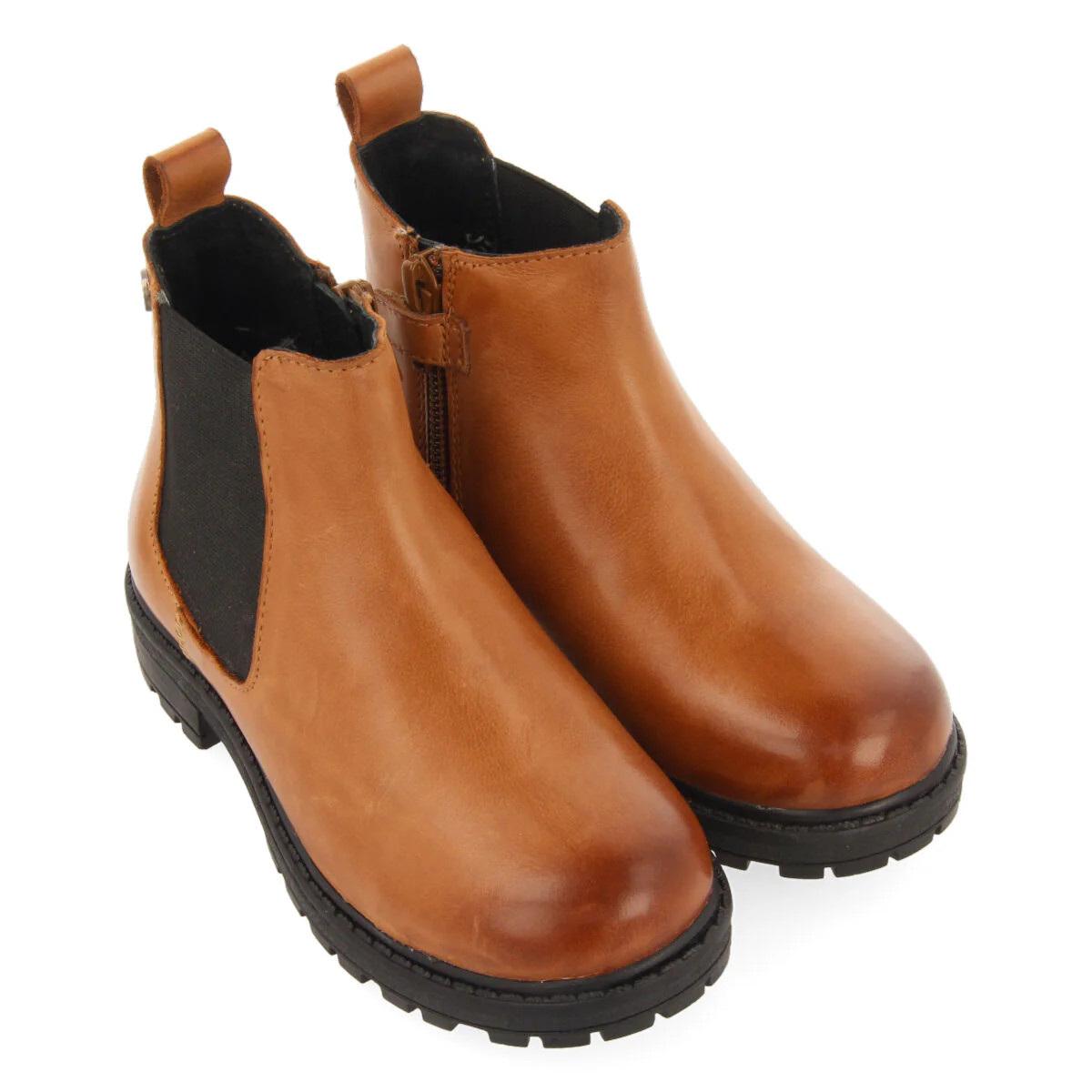 Balmedie children's tan leather chelsea boots - Image 2