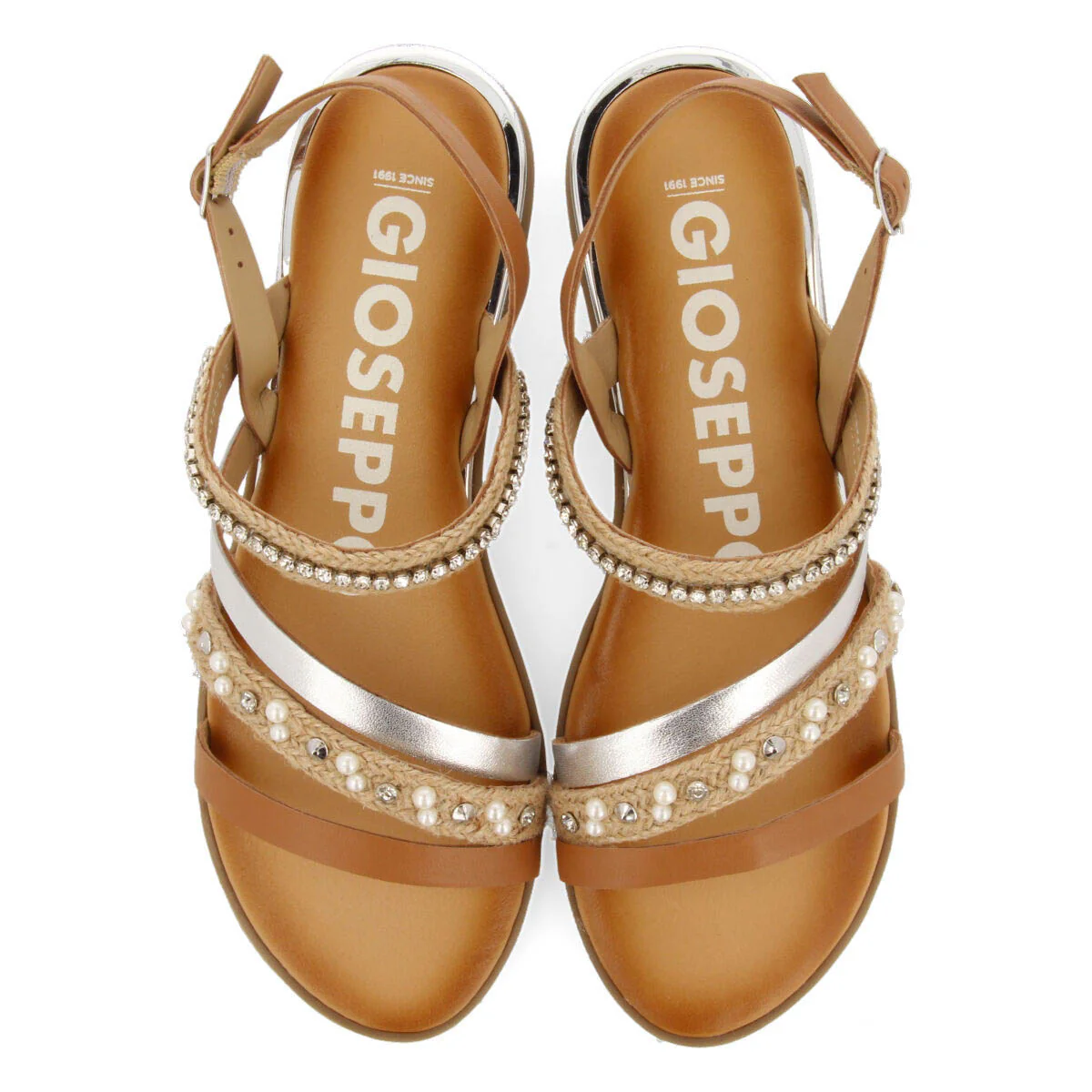 Baneins women's tan sandals with straps - Image 4