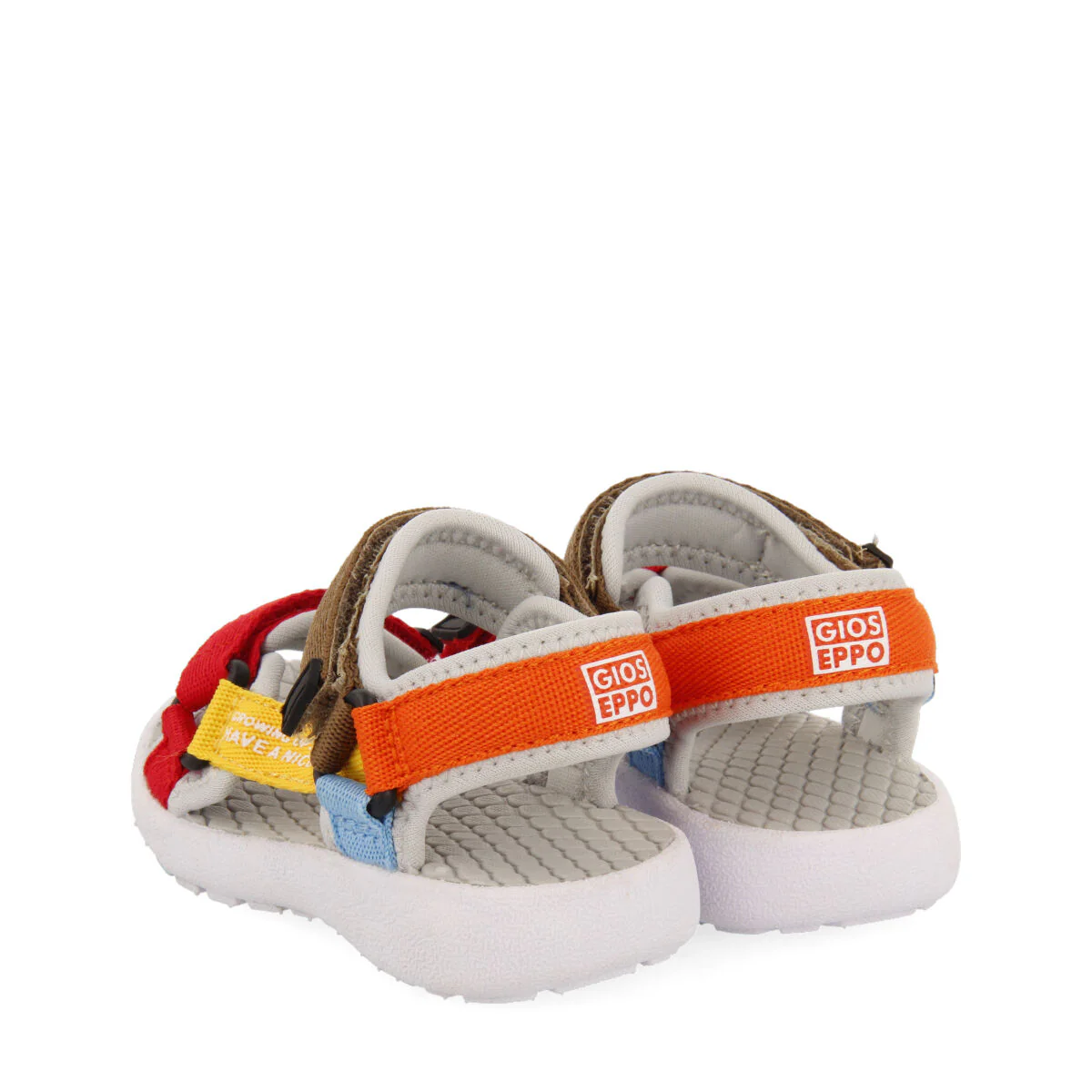 Bardon babies grey sports sandals with multicoloured ties - Image 4