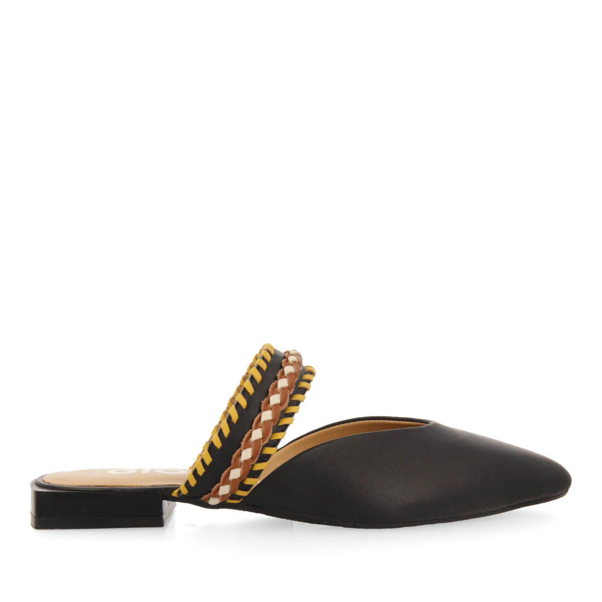 Bataan women's black slingback sandals with strap