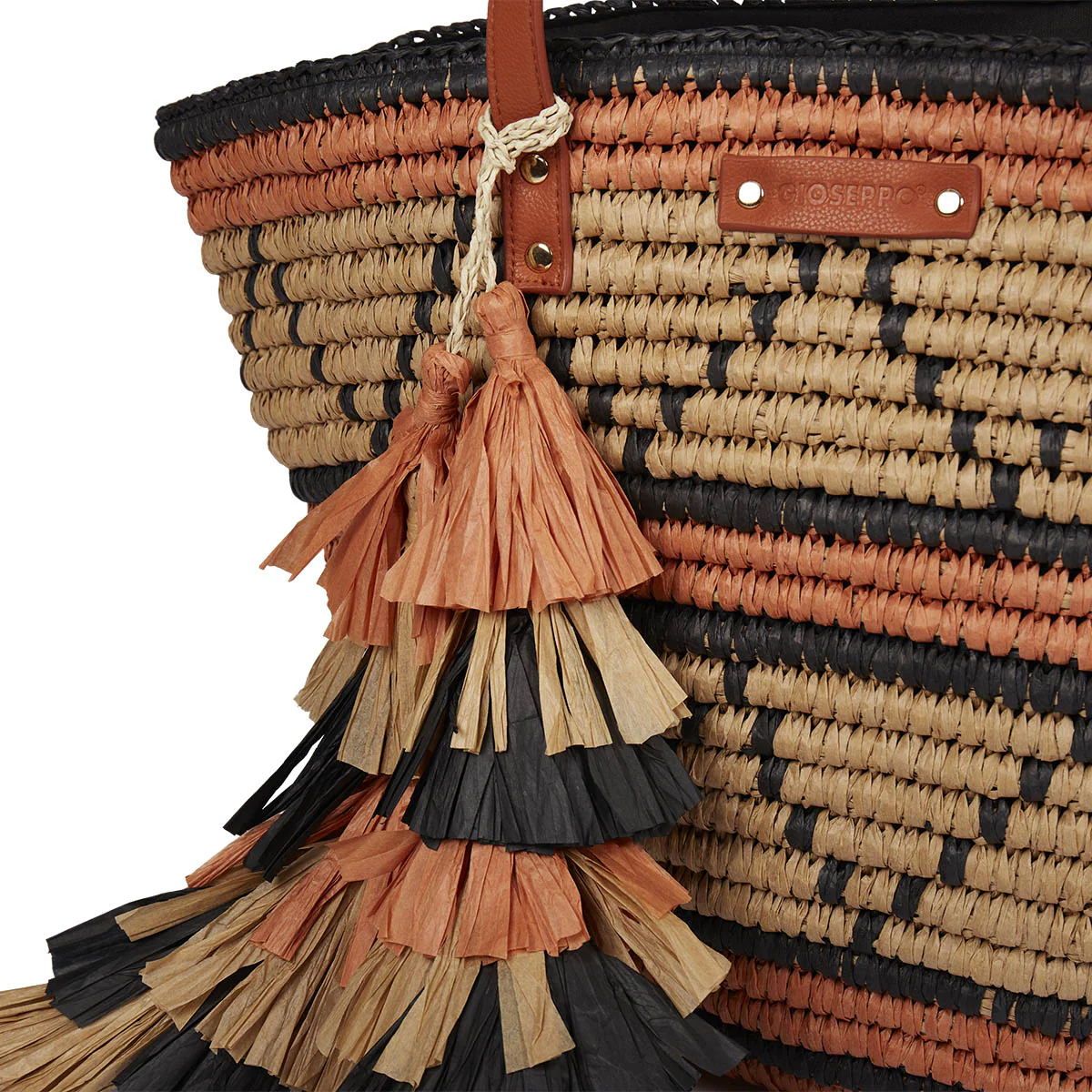Bazien women's multicoloured raffia straw bag - Image 5