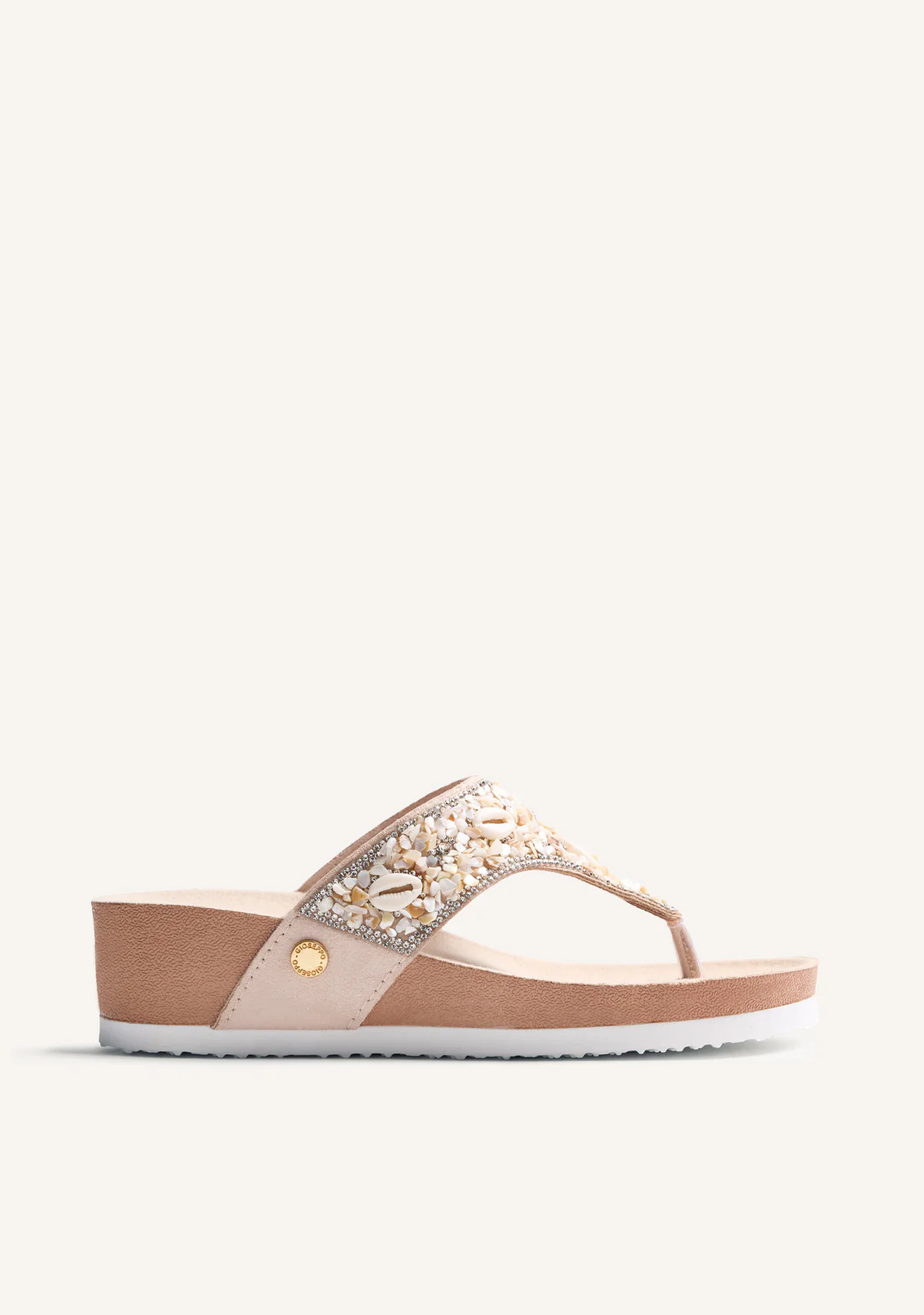 BEADED BIO WEDGE SANDALS LAURIUM