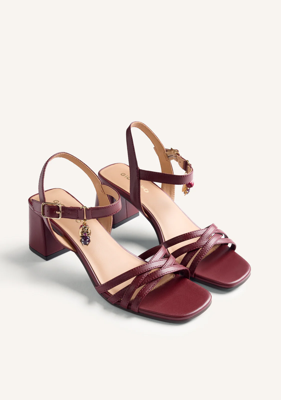 BEADED LEATHER HEELED SANDALS MAZERAS - Image 2