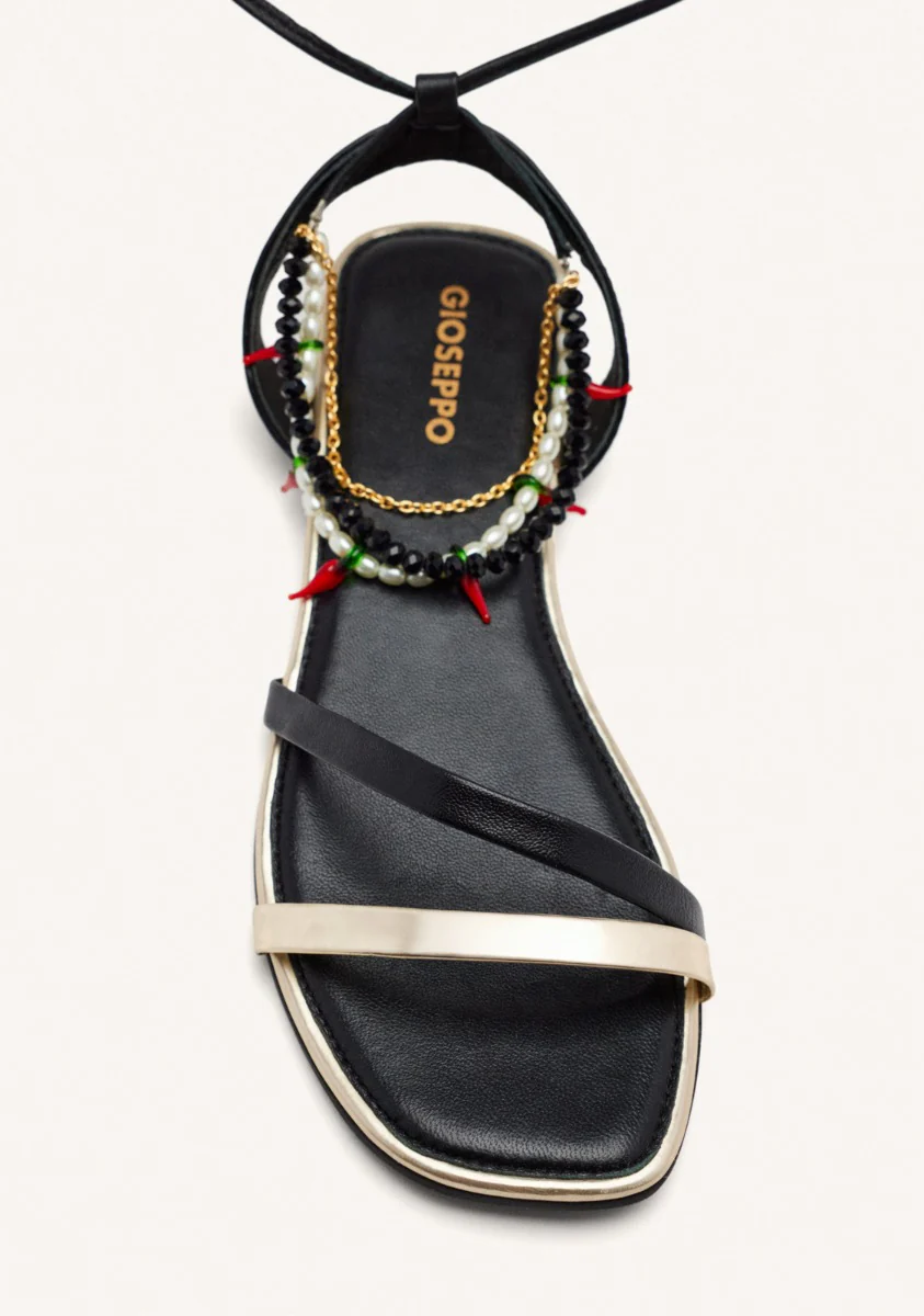 BEADED LEATHER SANDALS MILLIE - Image 3