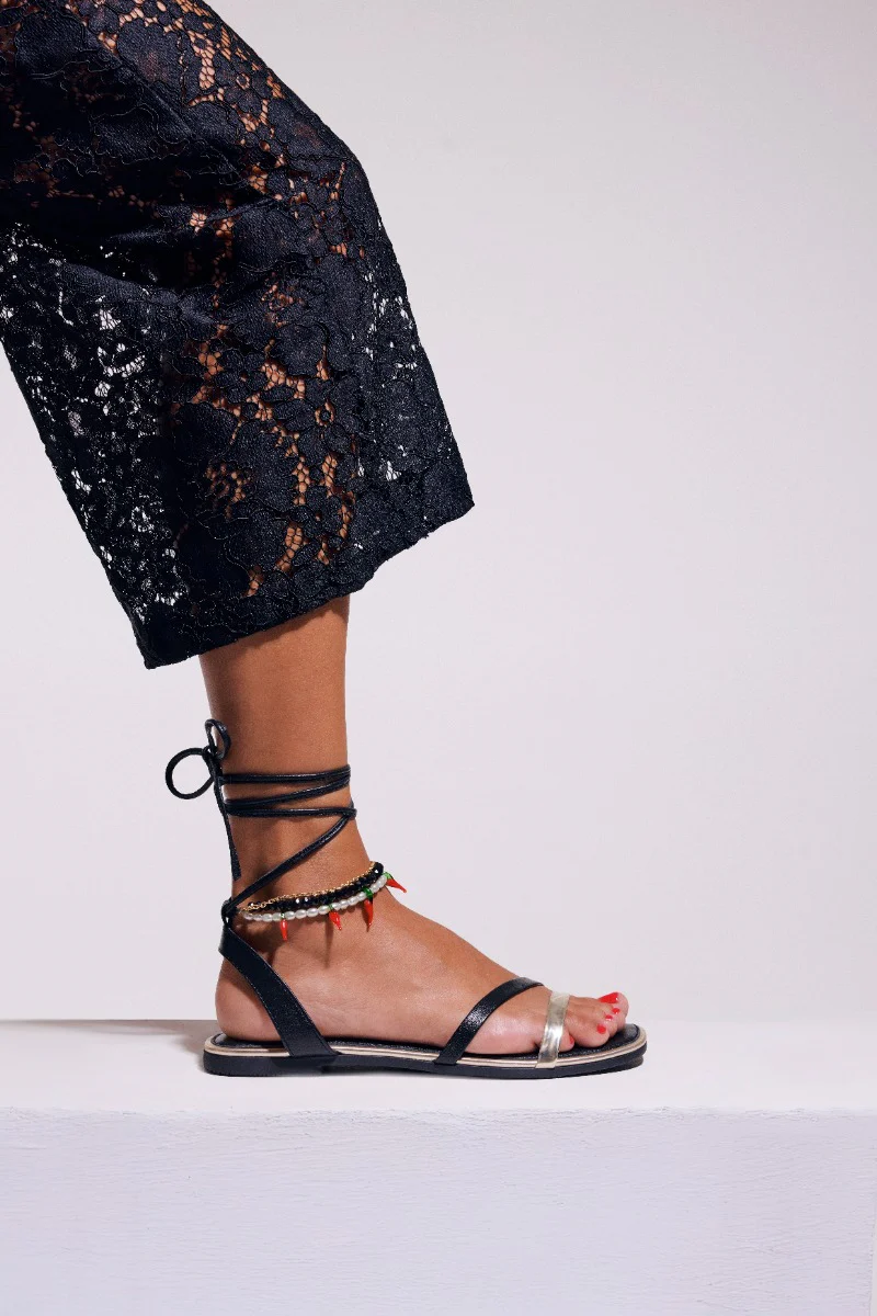 BEADED LEATHER SANDALS MILLIE - Image 6