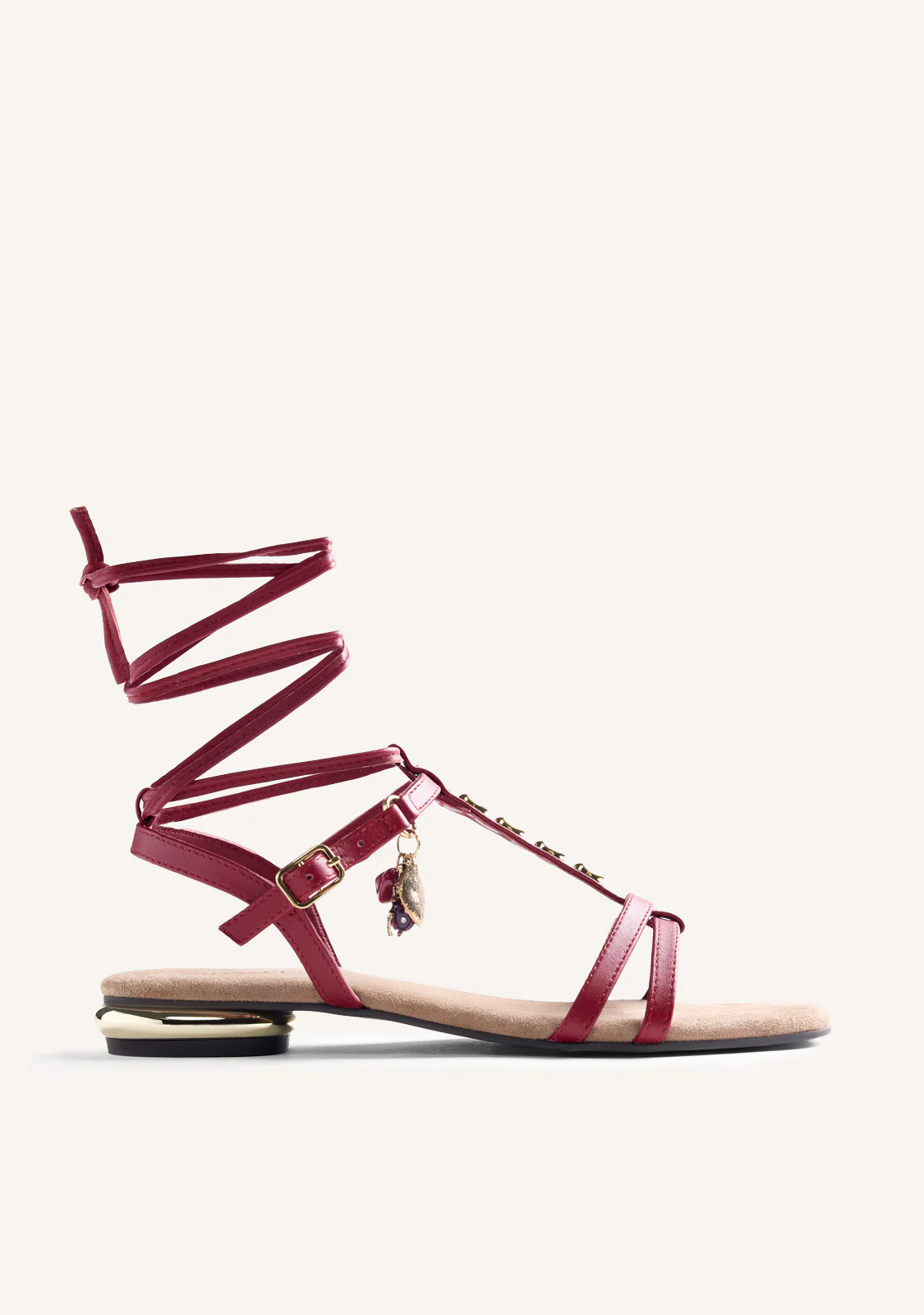 BEADED LEATHER SANDALS KINAMBA