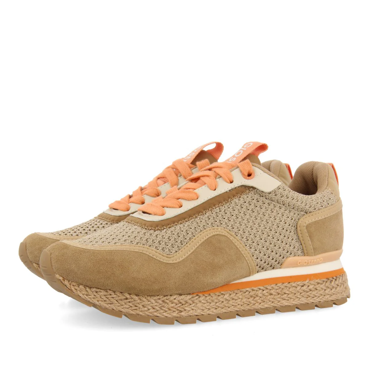 BEIGE MEDITERRANEAN STYLE SNEAKERS FOR WOMEN RUKAJ - Image 3