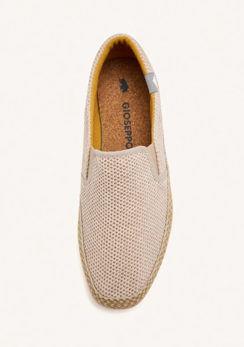 BEIGE MESH ESPADRILLES WITH RECYCLED COTTON FOR MEN YACOLT - Image 4