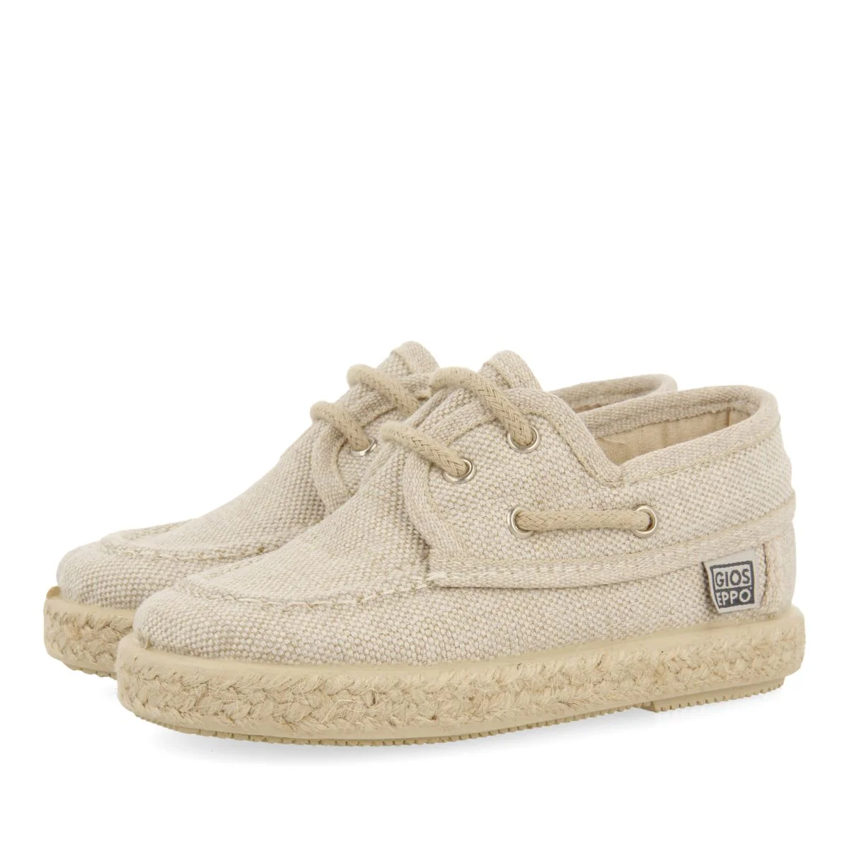 BEIGE NAUTICAL STYLE ESPADRILLES WITH JUTE DETAILS FOR BOYS AND GIRLS ELLENTON - Image 2