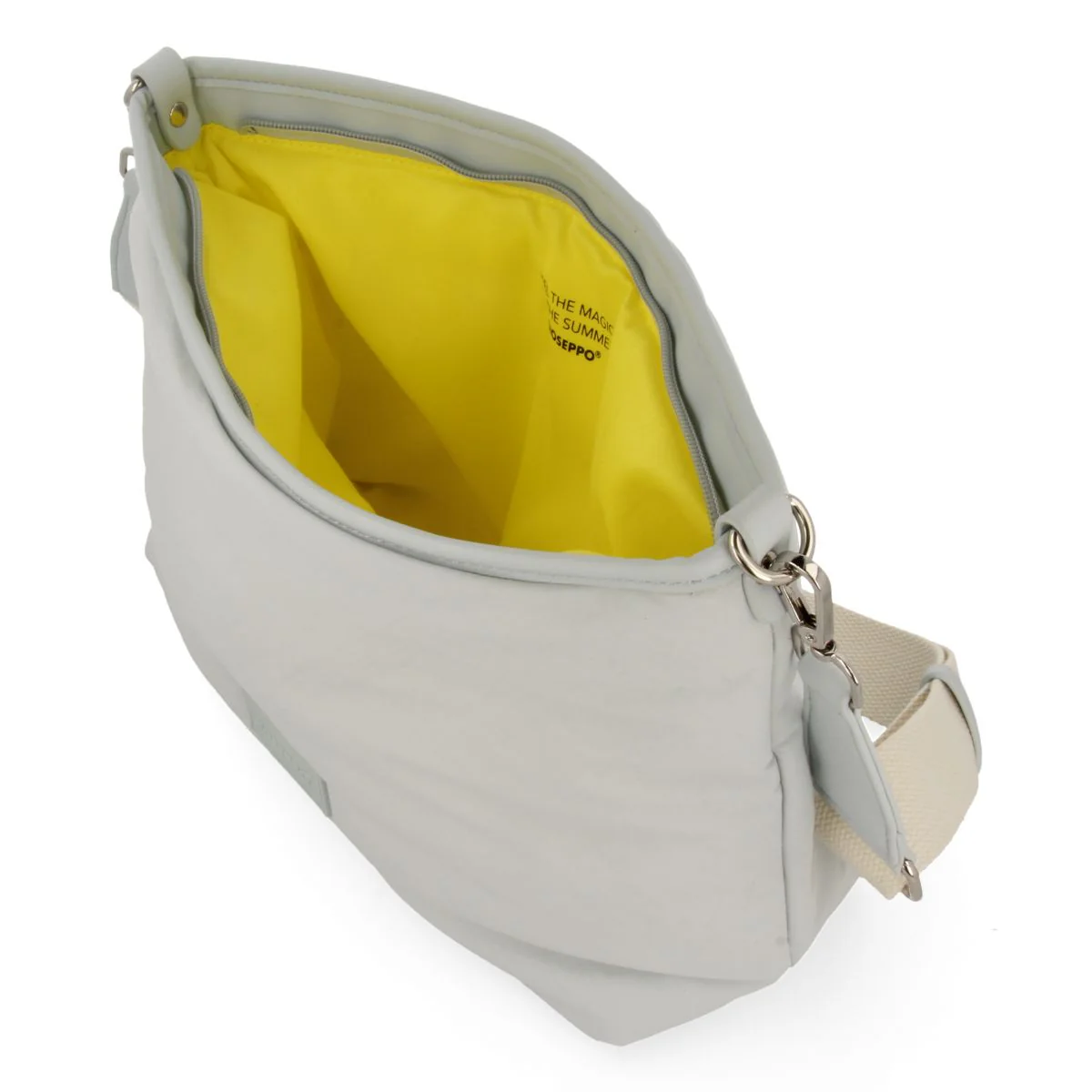 BEIGE NYLON CROSSBODY BAG WITH BEIGE PENDEEN DETAIL - Image 4