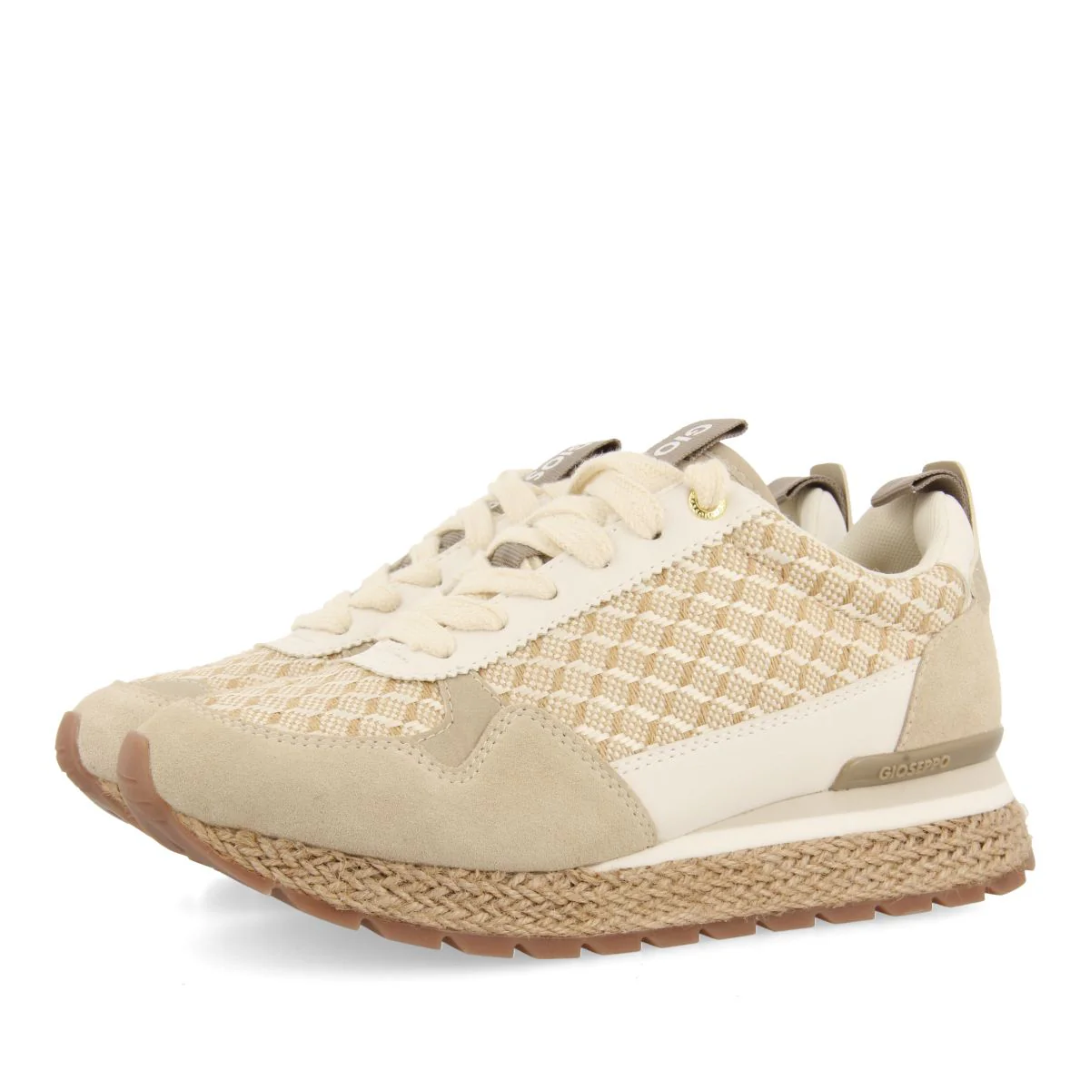 BEIGE SNEAKERS WITH GEOMETRIC PRINT FOR WOMEN TREMAIL - Image 2