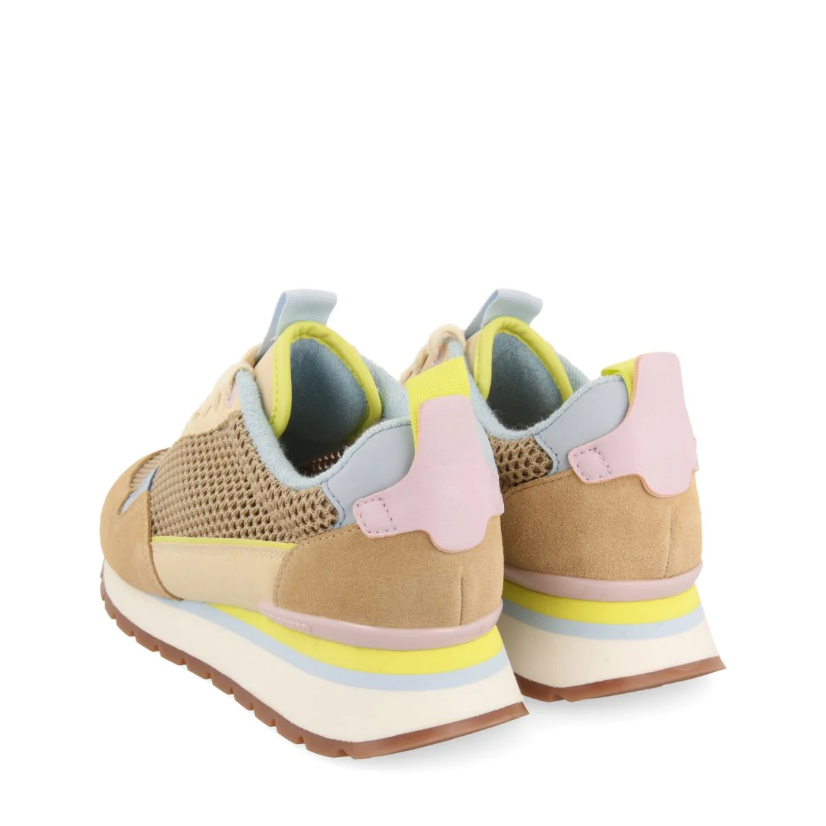 BEIGE SNEAKERS WITH MESH FABRIC FOR WOMEN VAMO - Image 4