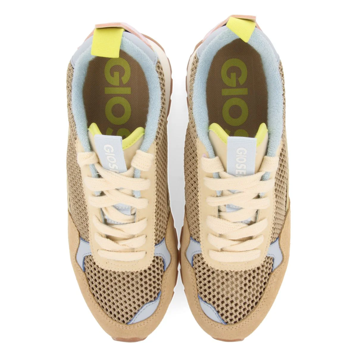 BEIGE SNEAKERS WITH MESH FABRIC FOR WOMEN VAMO - Image 5