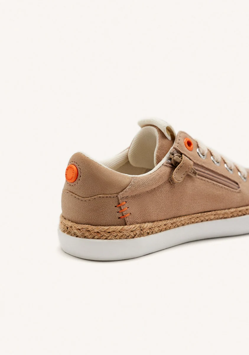 BEIGE SNEAKERS WITH RAFFIA DETAIL AND COLOR ACCENTS FOR BOYS AND GIRLS TUNJE - Image 4