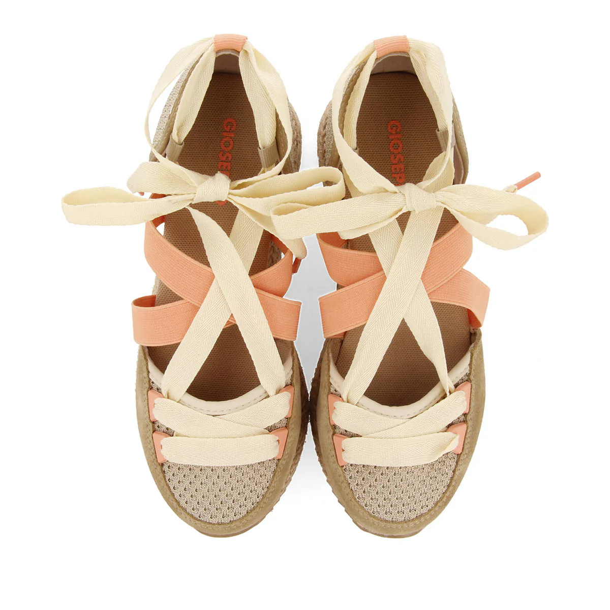 BEIGE OPEN SNEAKERS WITH WEDGE FOR WOMEN TOTNES - Image 5
