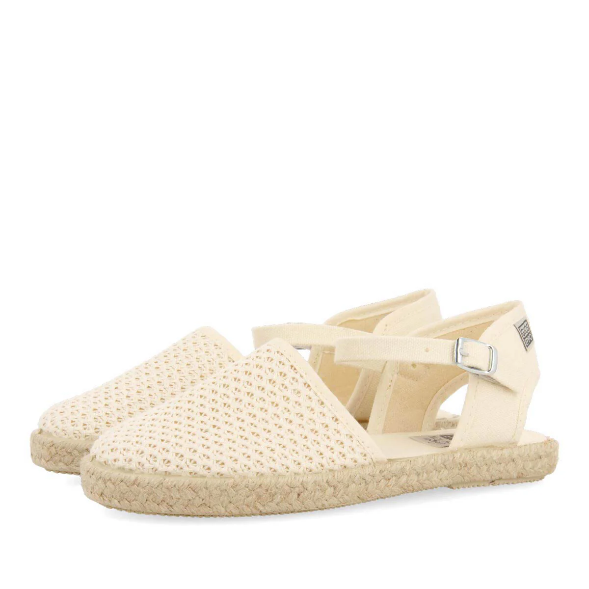 Berizal girls beige mesh espadrilles - Image 2