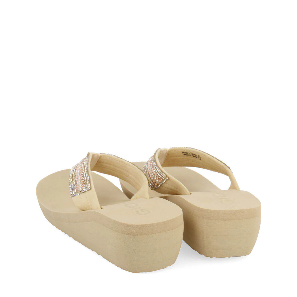 Berlone women's eva wedges with decorative straps with pearls - Image 4