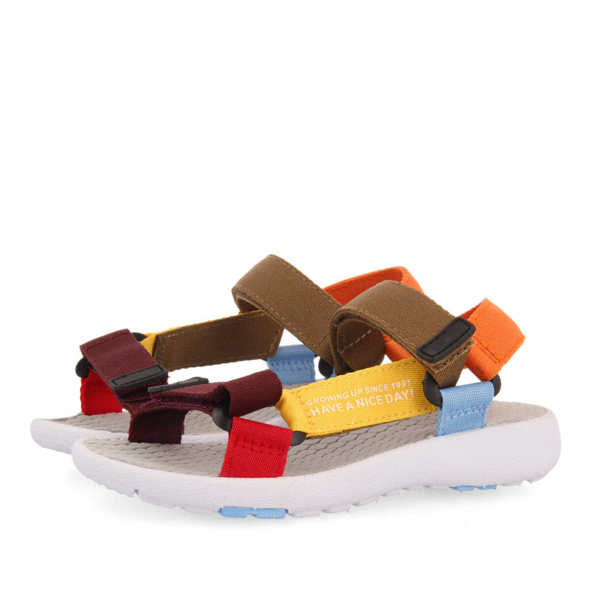 Bermot girls multicoloured sandals with sporty soles - Image 3
