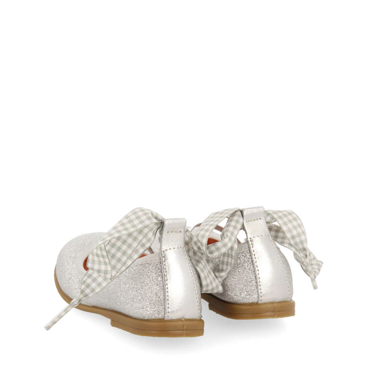 Bettant girls glittery silver ballet flats - Image 4
