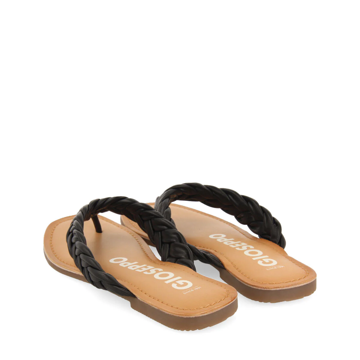 Bicas women's flat black braided sandals - Image 4