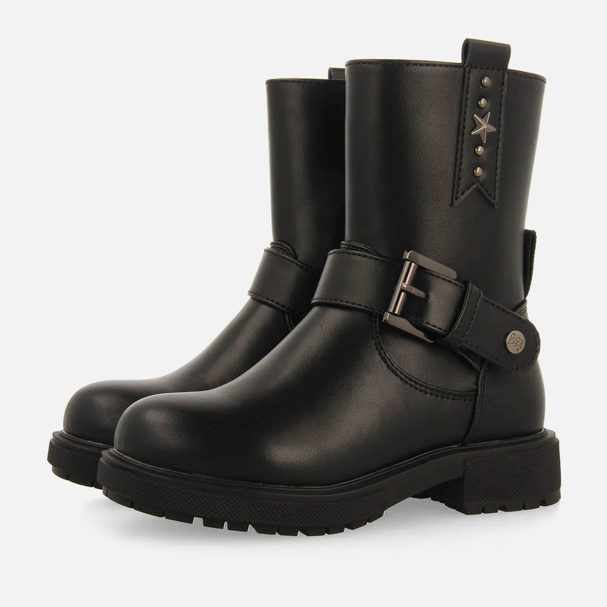 BIKER BOOTS WITH STUDS ON THE HEEL - Image 2